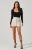 Long Sleeve Ruched Center Top sold by Astr