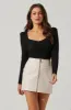Long Sleeve Ruched Center Top sold by Astr