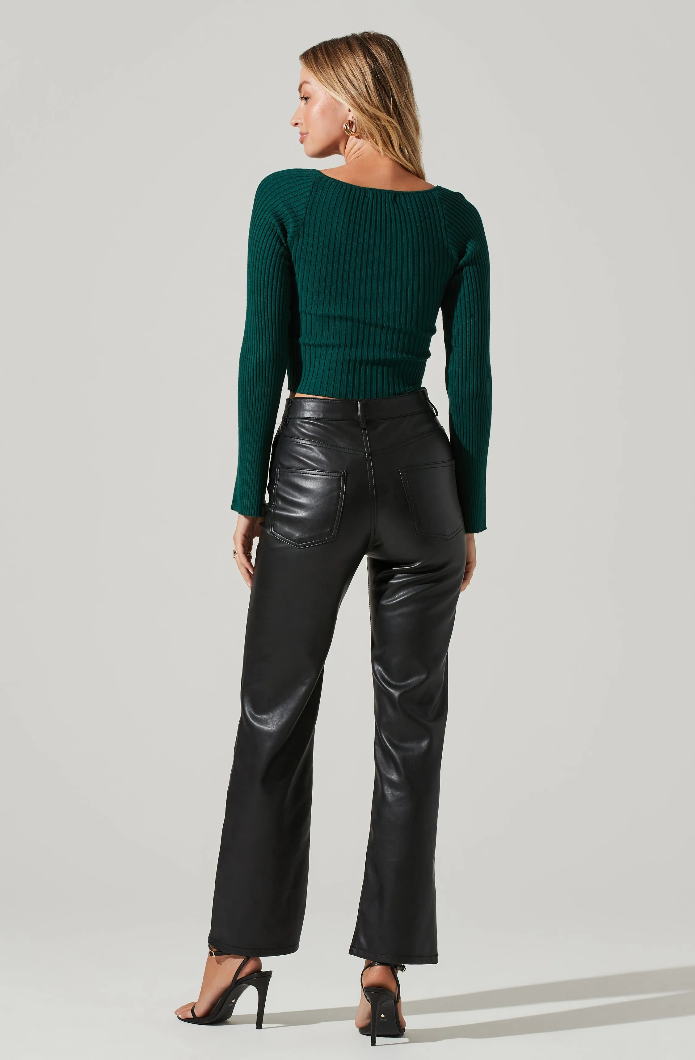 Long Sleeve Cropped Knit Top sold by Astr product image thumbnail 5