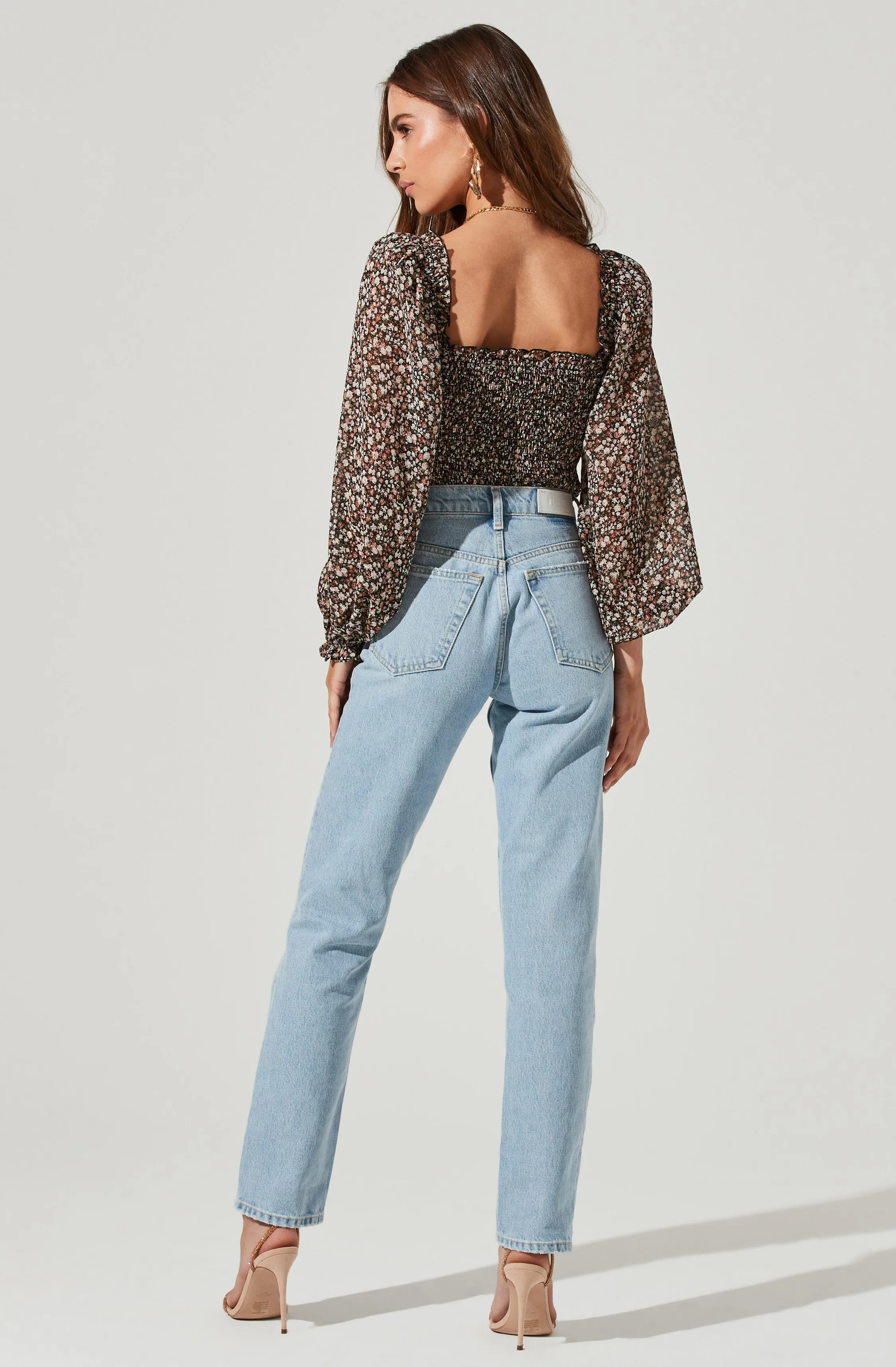 Sweetheart Neck Long Sleeve Top sold by Astr product image thumbnail 3