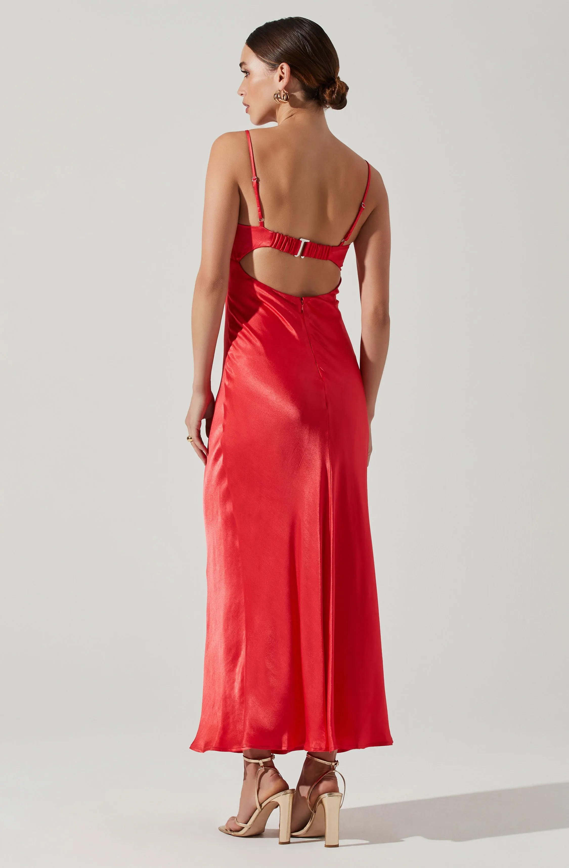 Bellerose Satin Cutout Midi Dress sold by Astr product image thumbnail 5