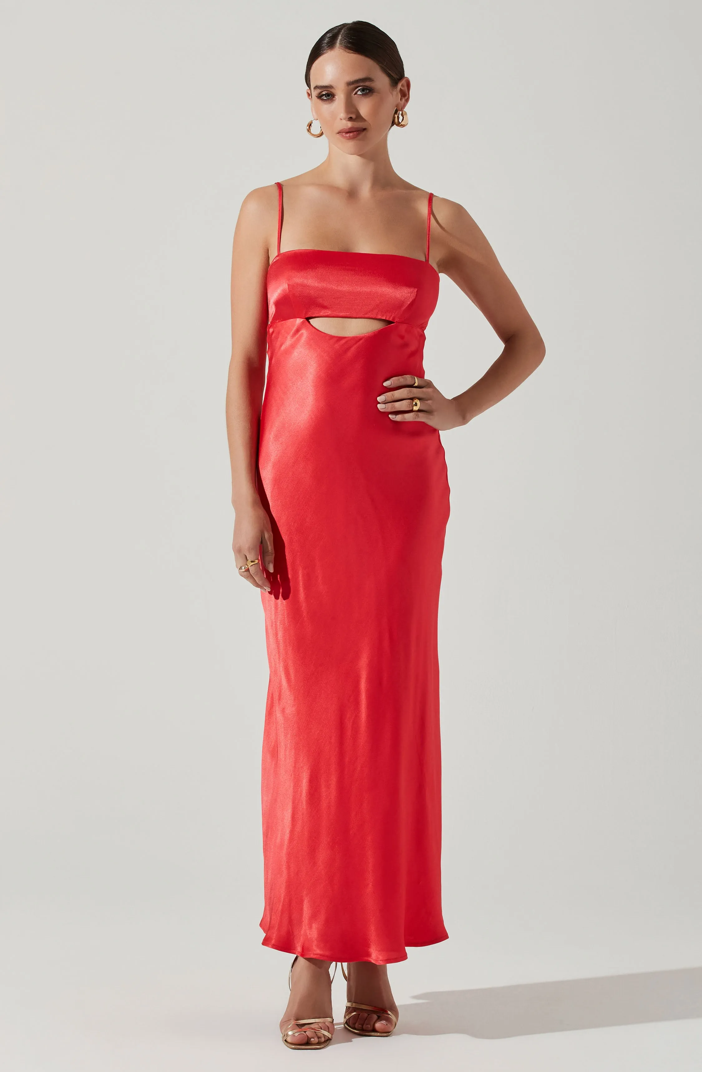 Bellerose Satin Cutout Midi Dress sold by Astr product image thumbnail 3