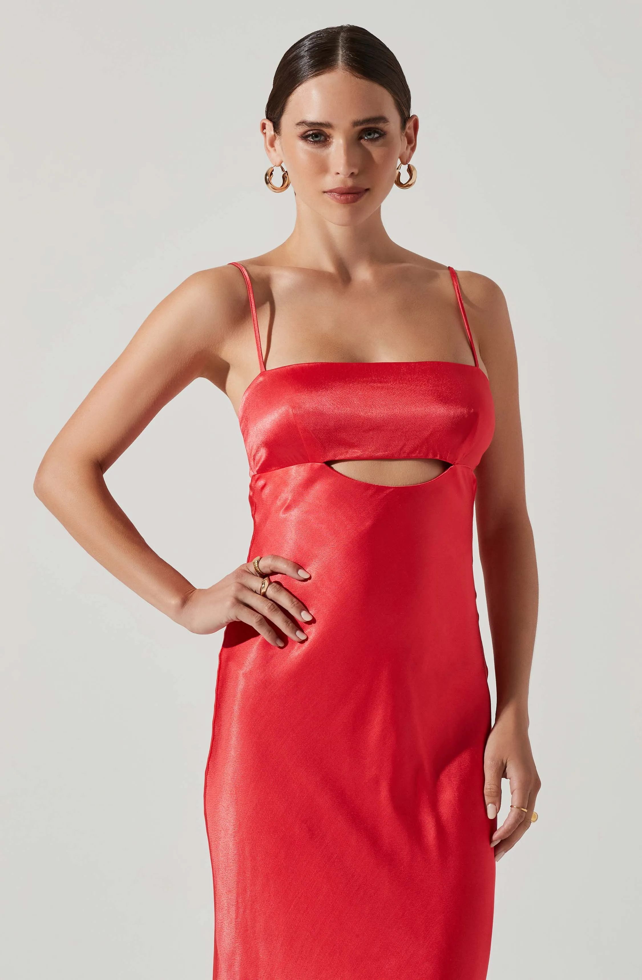 Bellerose Satin Cutout Midi Dress sold by Astr product image thumbnail 2