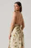 Elynor Satin Floral Halter Maxi Dress sold by Astr