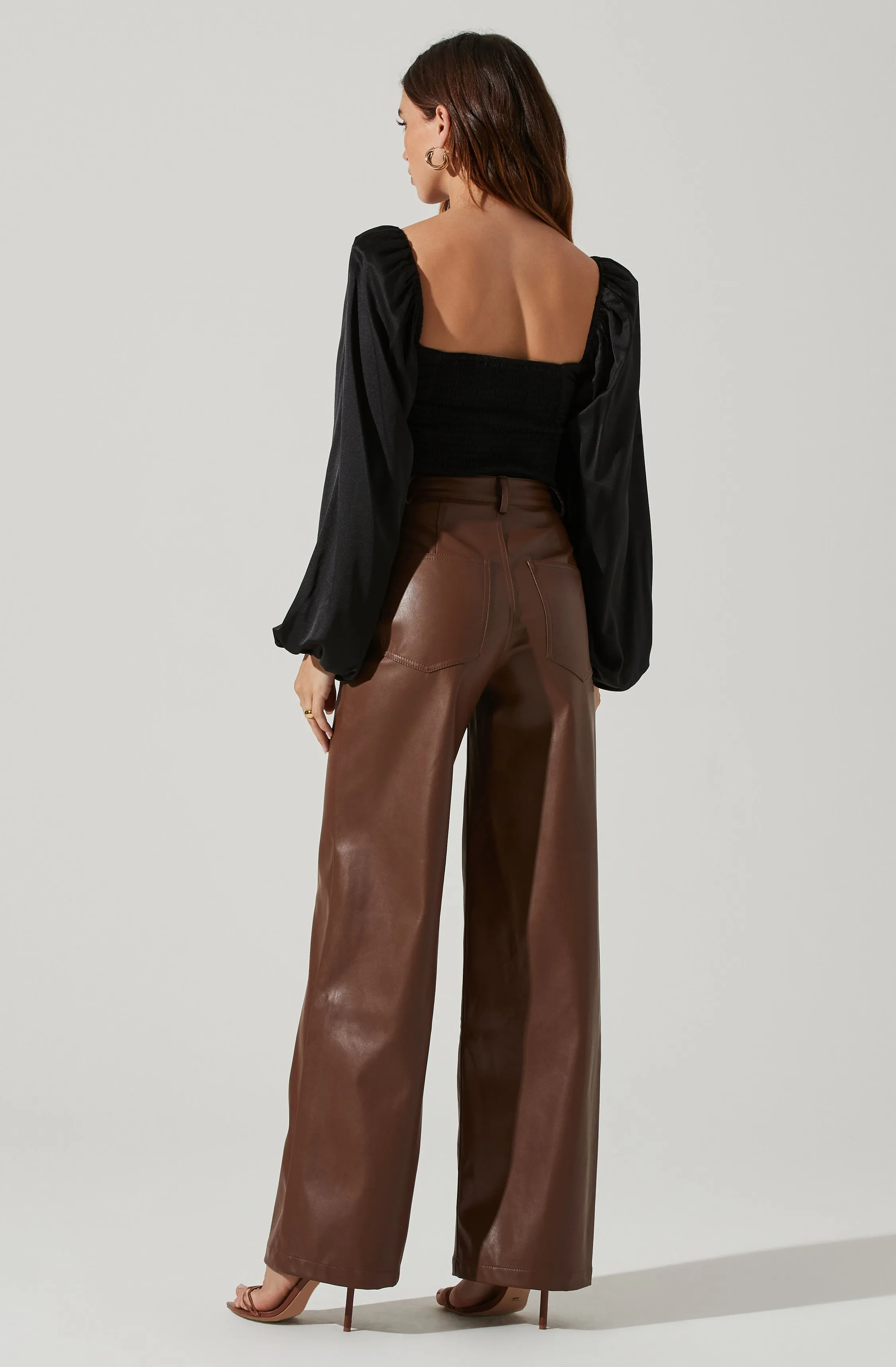 Arleth Satin Sweetheart Long Sleeve Top sold by Astr product image thumbnail 4