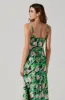 Satin Corset Floral Maxi Dress sold by Astr