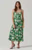 Satin Corset Floral Maxi Dress sold by Astr