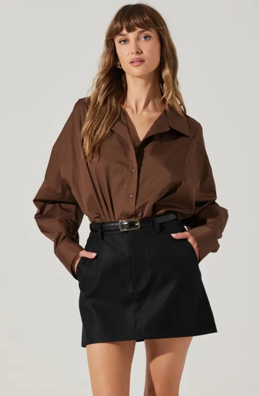 Sahana Button-Up Shirt Bodysuit sold by Astr