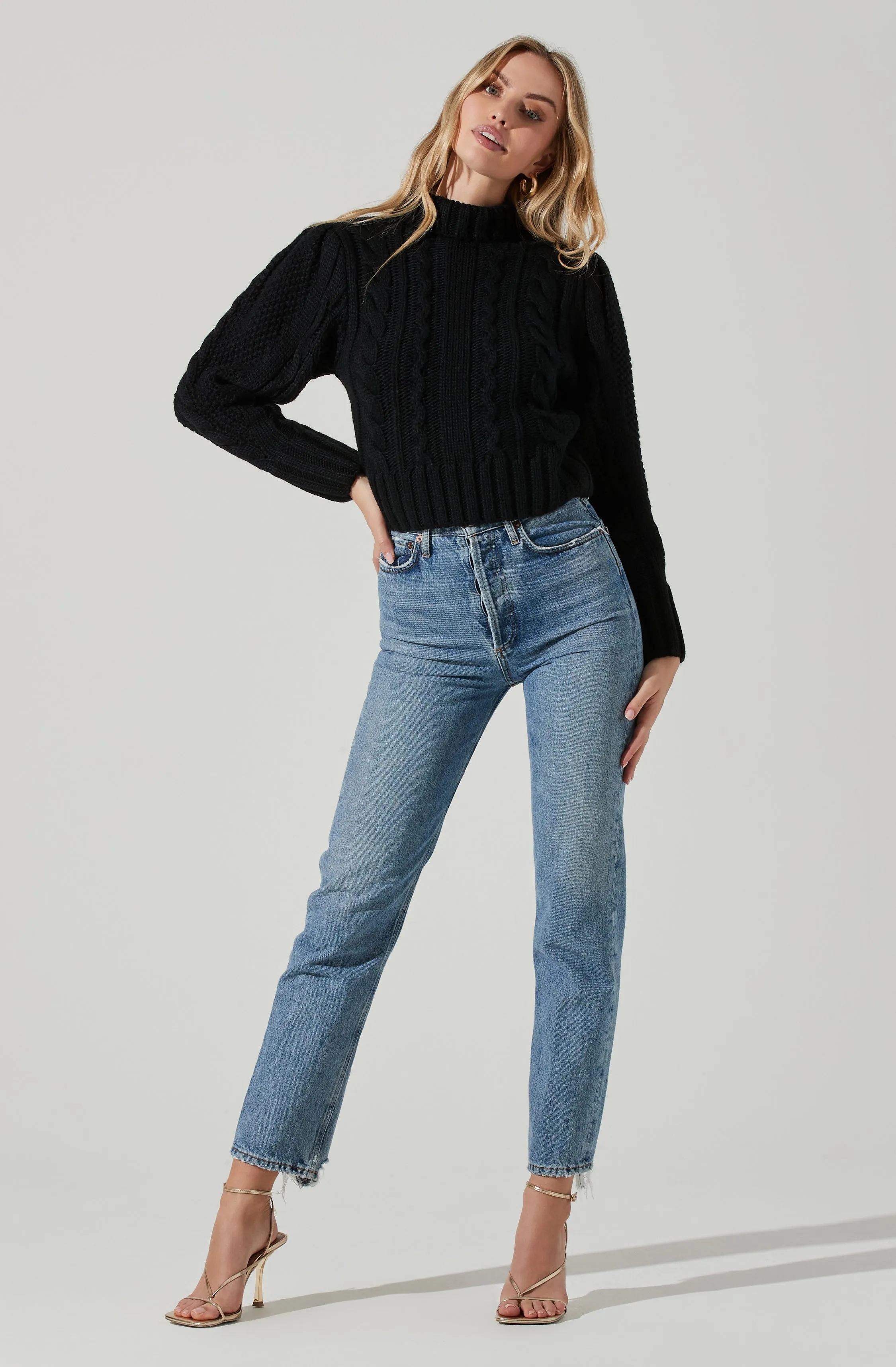 Haisley Cable Knit Turtleneck Sweater sold by Astr product image thumbnail 2