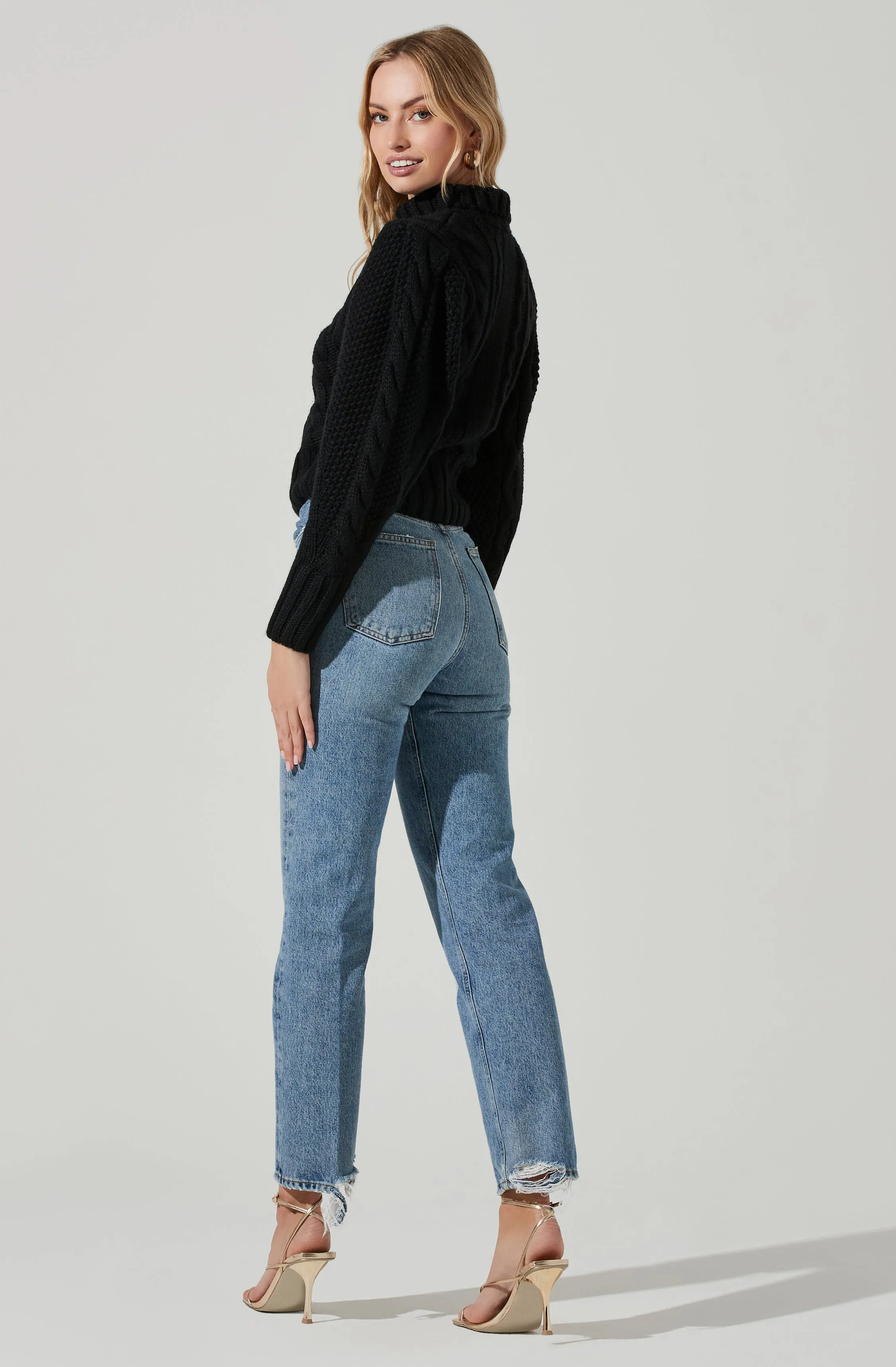 Haisley Cable Knit Turtleneck Sweater sold by Astr product image thumbnail 3