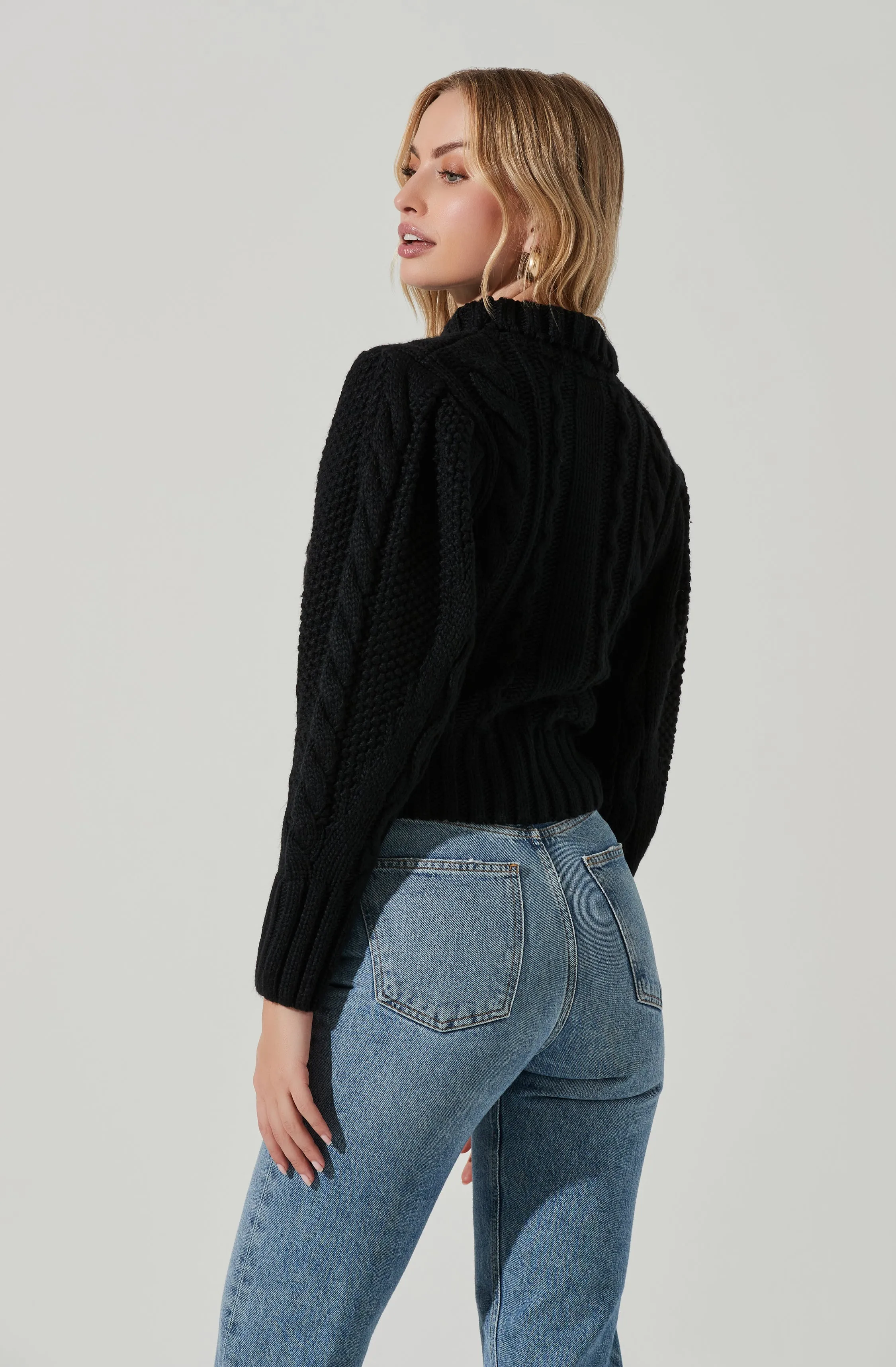 Haisley Cable Knit Turtleneck Sweater sold by Astr product image thumbnail 5