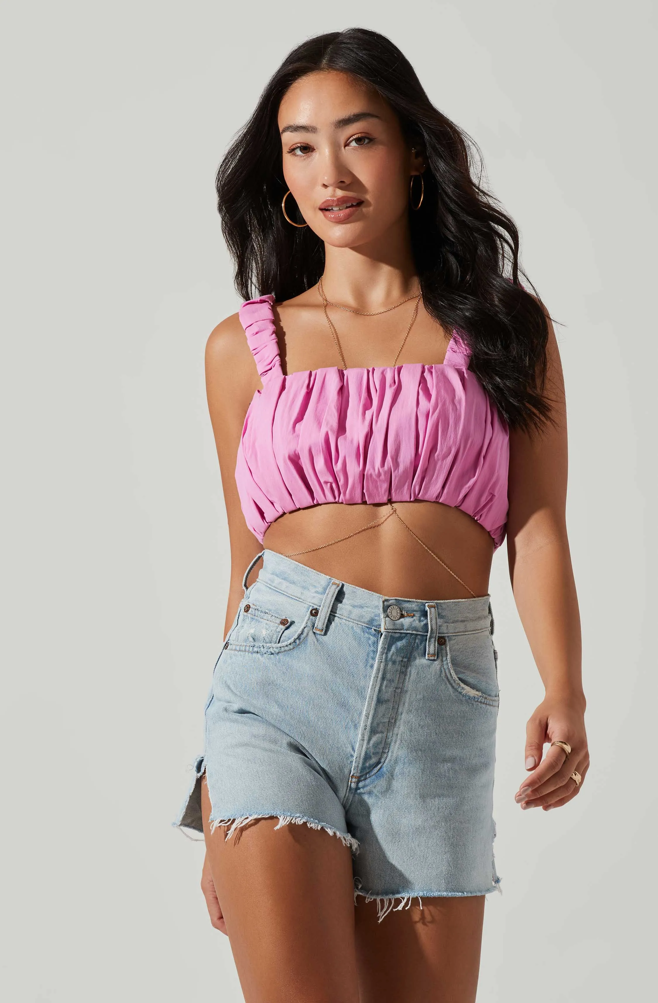 Daija Square Neck Crop Top sold by Astr
