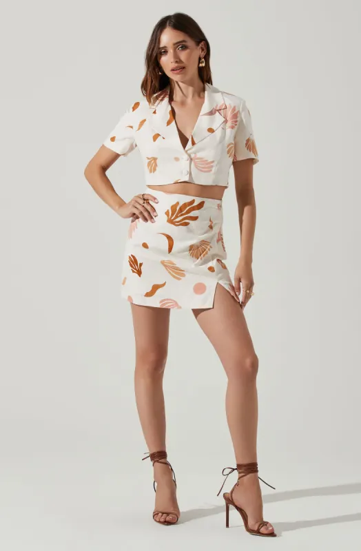 Arza Abstract Mini Skirt sold by Astr