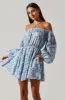Sabine Off Shoulder Floral Mini Dress sold by Astr