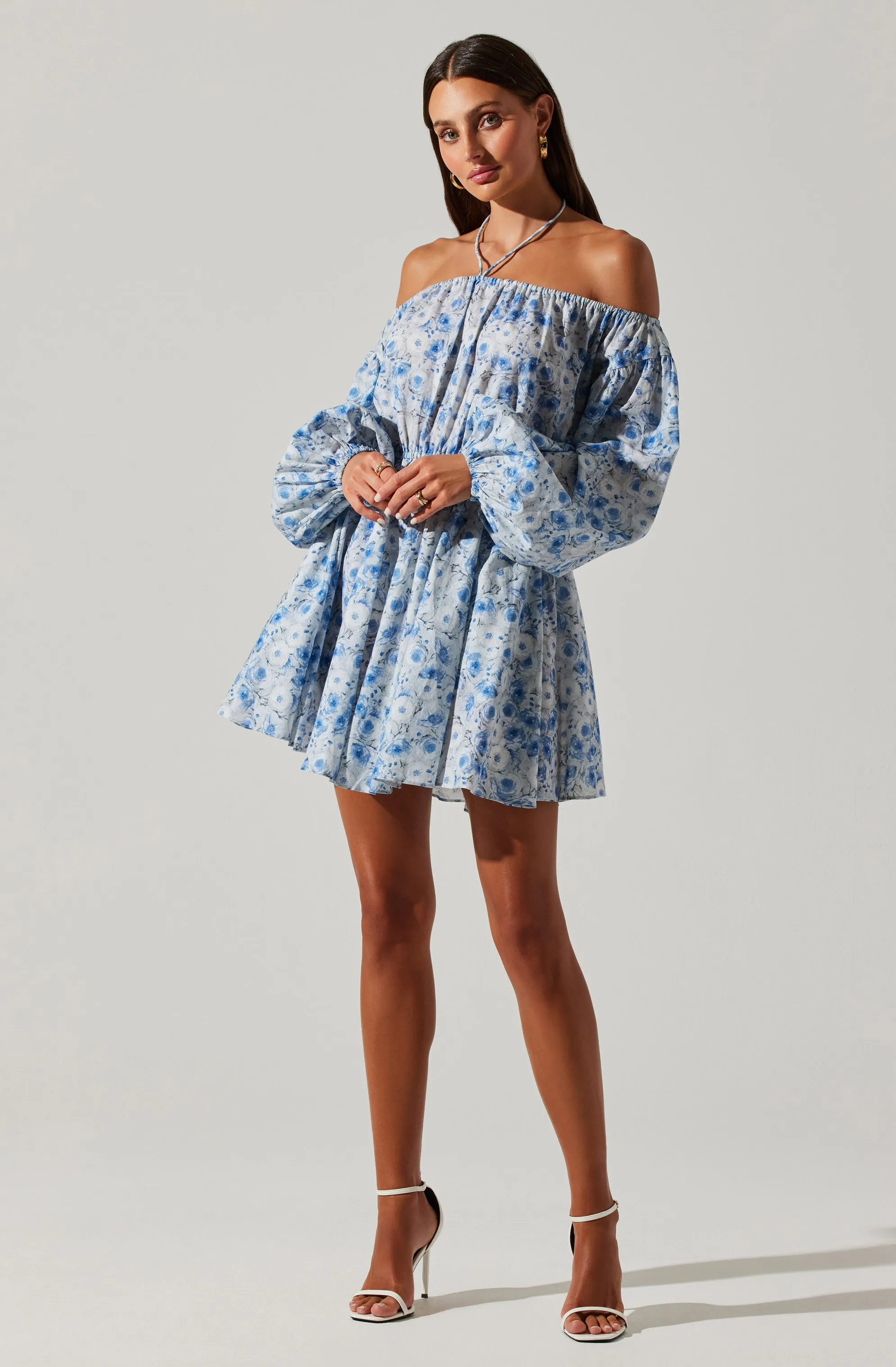 Sabine Off Shoulder Floral Mini Dress sold by Astr product image thumbnail 3