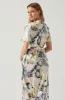 Floral Short Sleeve Wrap Front Maxi Dress sold by Astr