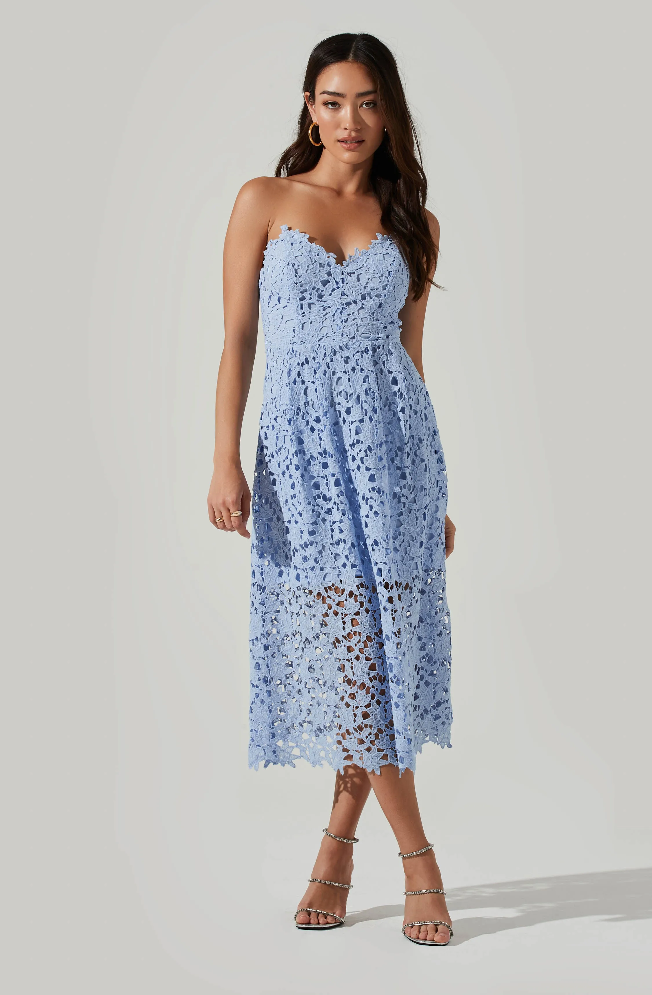 evening primrose print lace maxi dress Lace Pleated Occasion Maxi Dress Peach