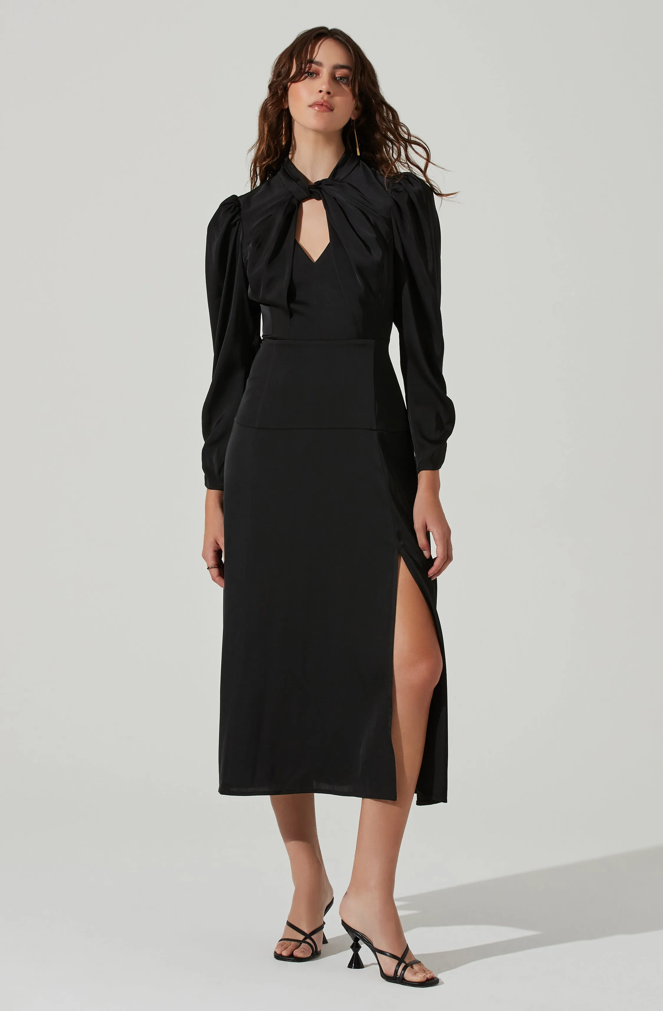 Twist Mock Neck Midi Dress sold by Astr product image thumbnail 3