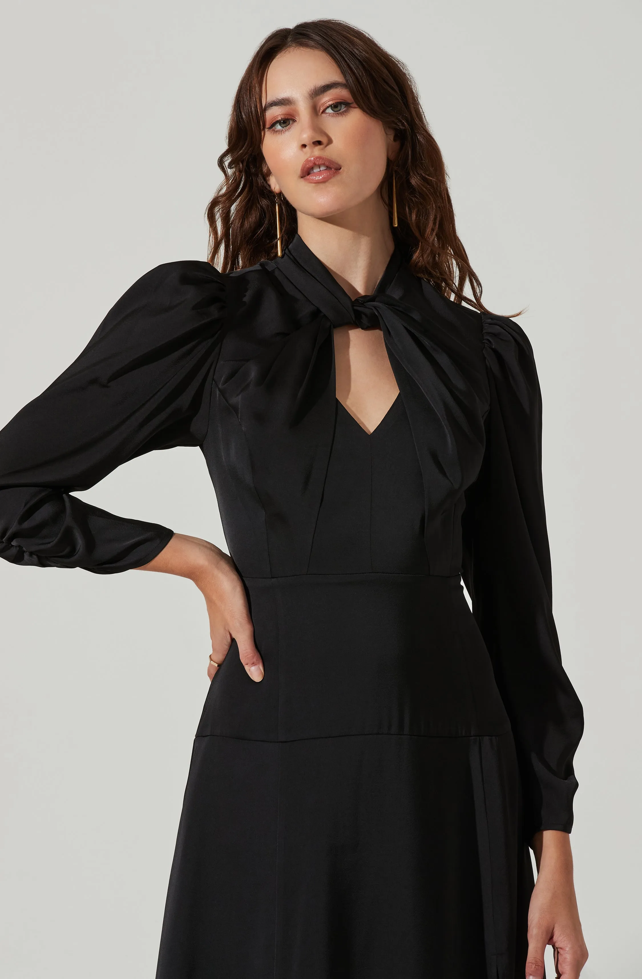 Twist Mock Neck Midi Dress sold by Astr product image thumbnail 2