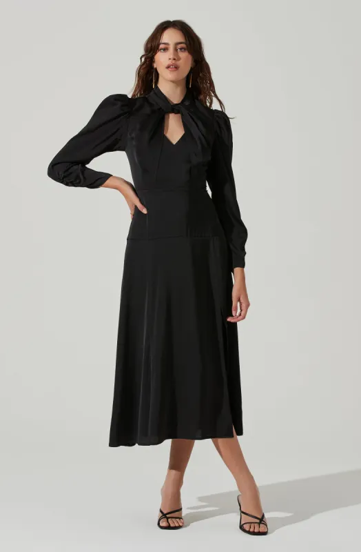 Twist Mock Neck Midi Dress sold by Astr