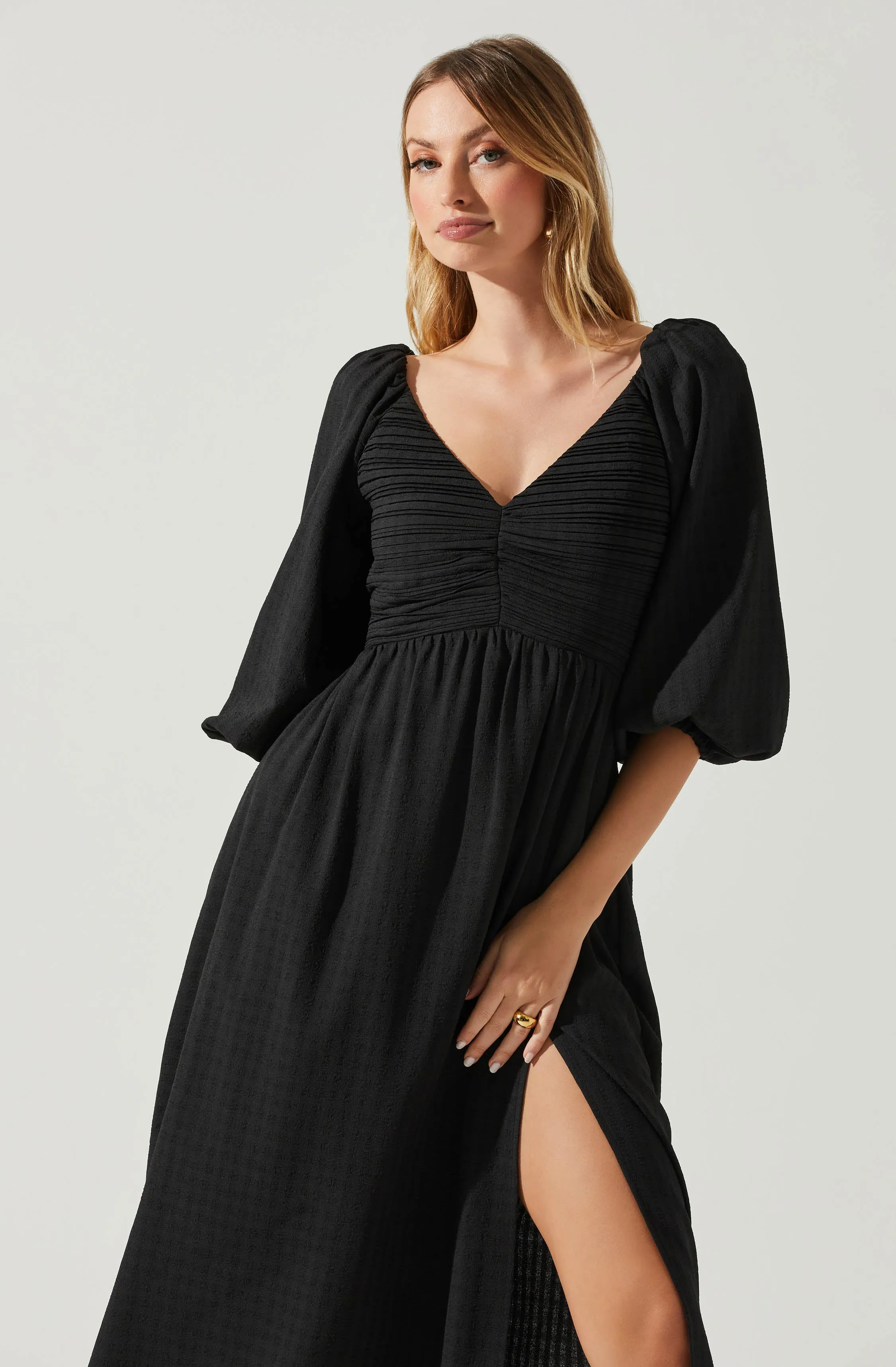 Juniper Half Sleeve Textured Midi Dress sold by Astr product image thumbnail 2