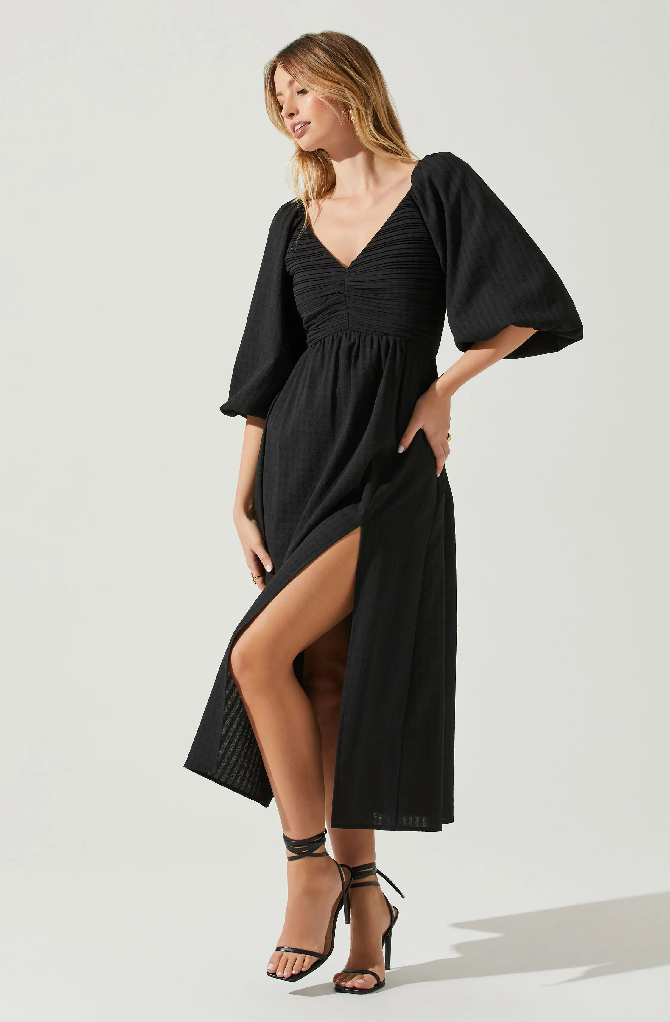 Juniper Half Sleeve Textured Midi Dress sold by Astr product image thumbnail 3