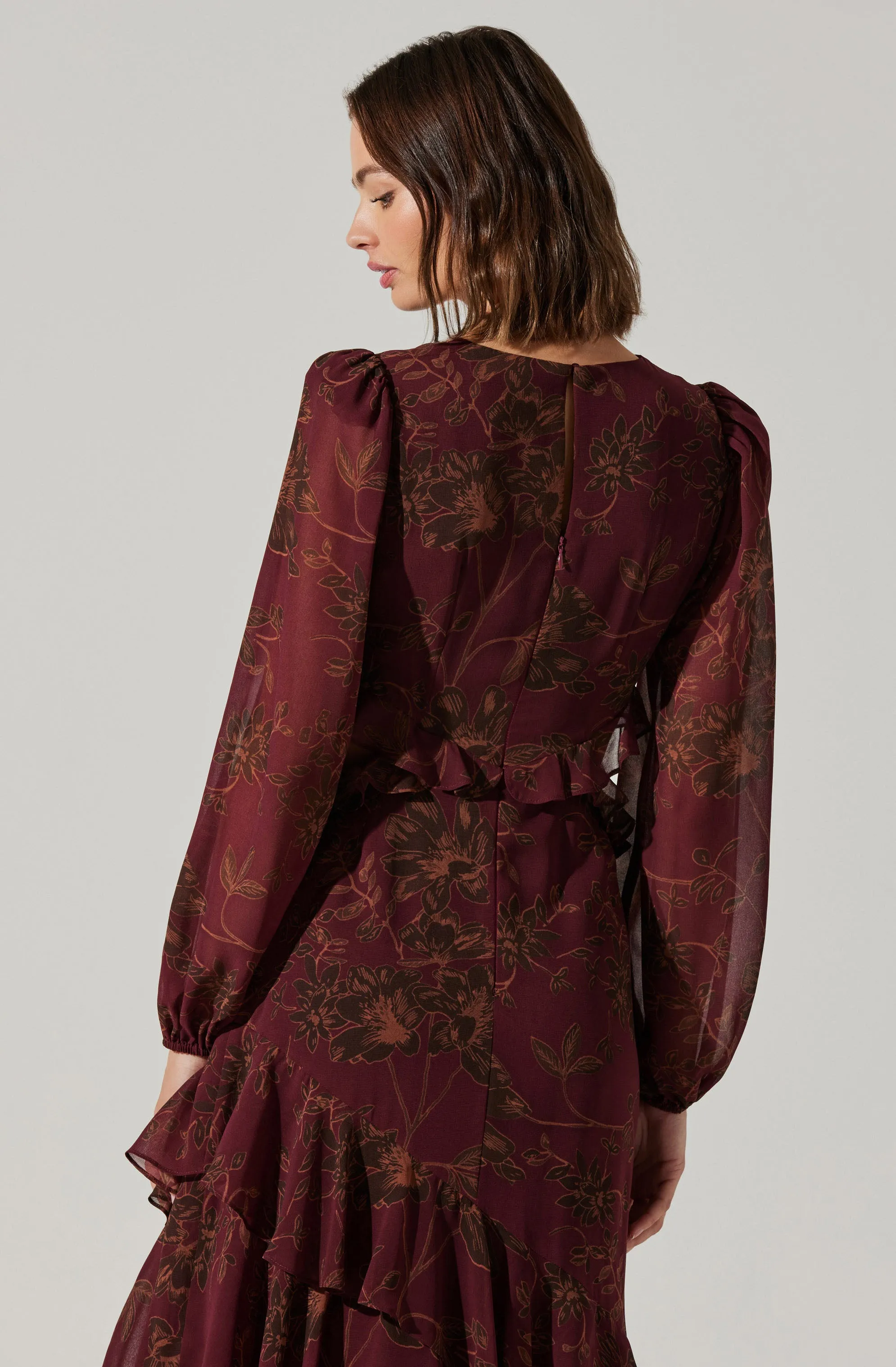 Biella Ruffle Floral Maxi Dress sold by Astr product image thumbnail 4