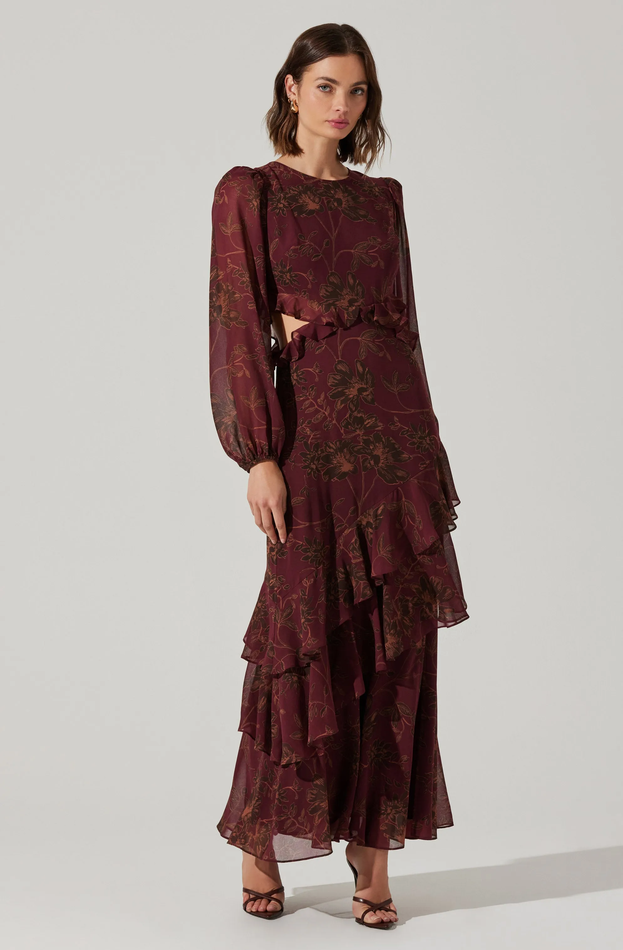 Biella Ruffle Floral Maxi Dress sold by Astr product image thumbnail 3