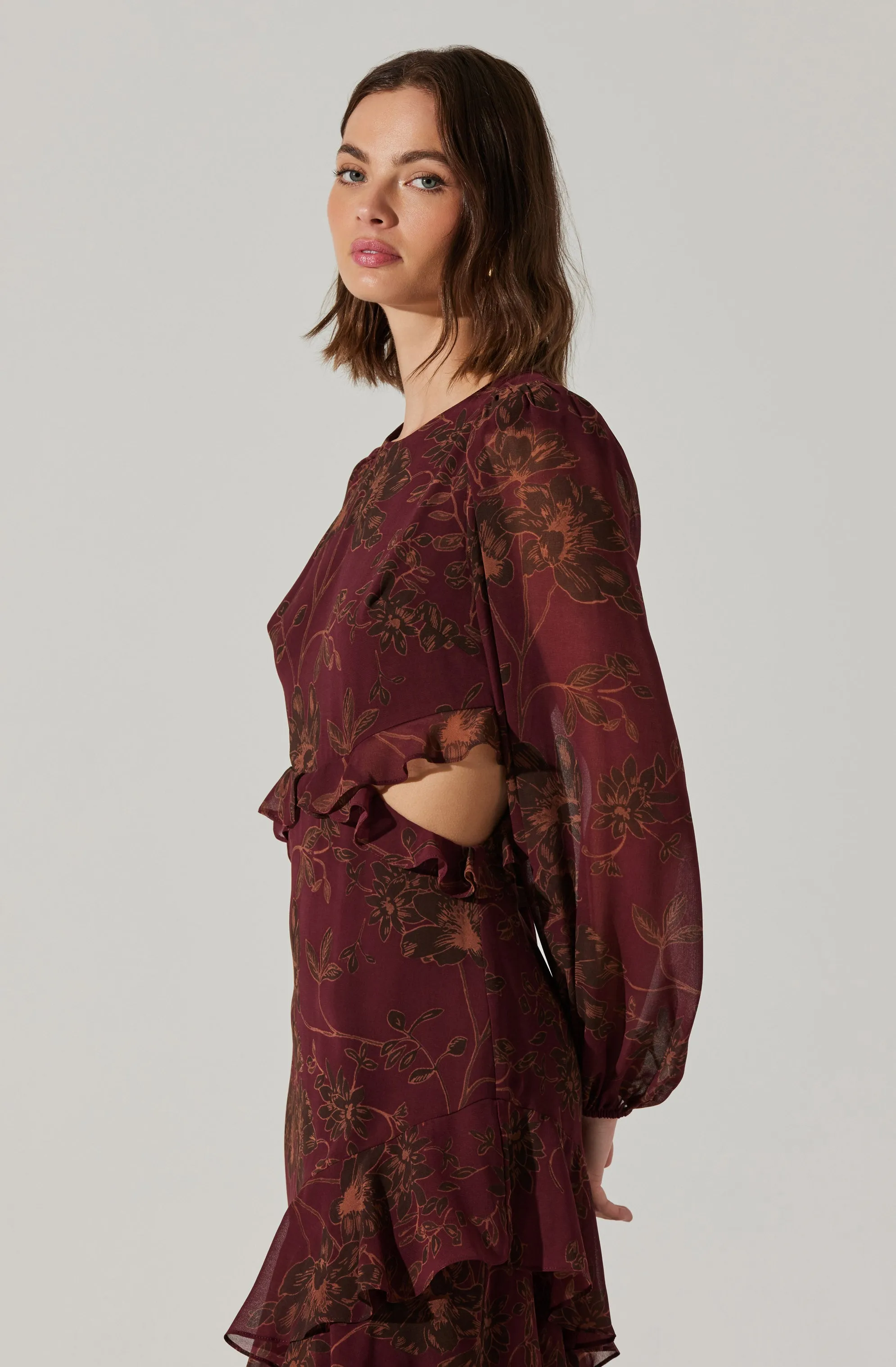 Biella Ruffle Floral Maxi Dress sold by Astr product image thumbnail 5