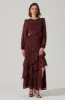 Biella Ruffle Floral Maxi Dress sold by Astr