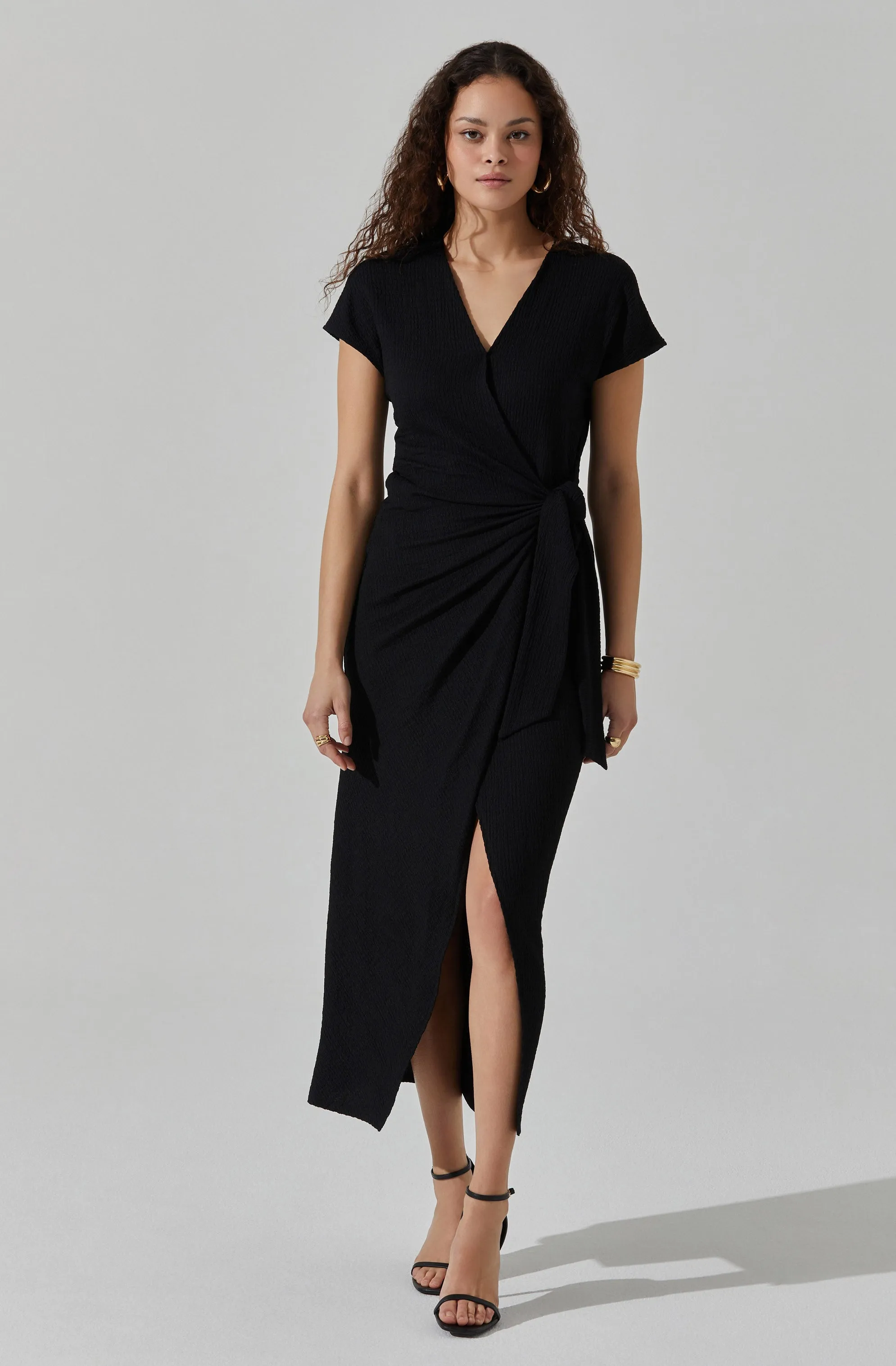 Knit Wrap Midi Dress sold by Astr product image thumbnail 3