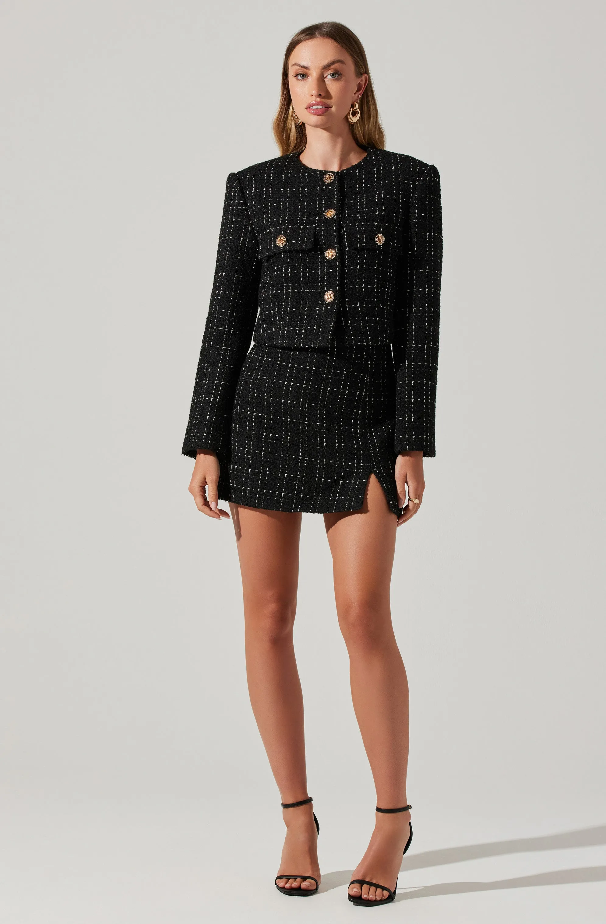 Covina Tweed Cropped Jacket sold by Astr product image thumbnail 2