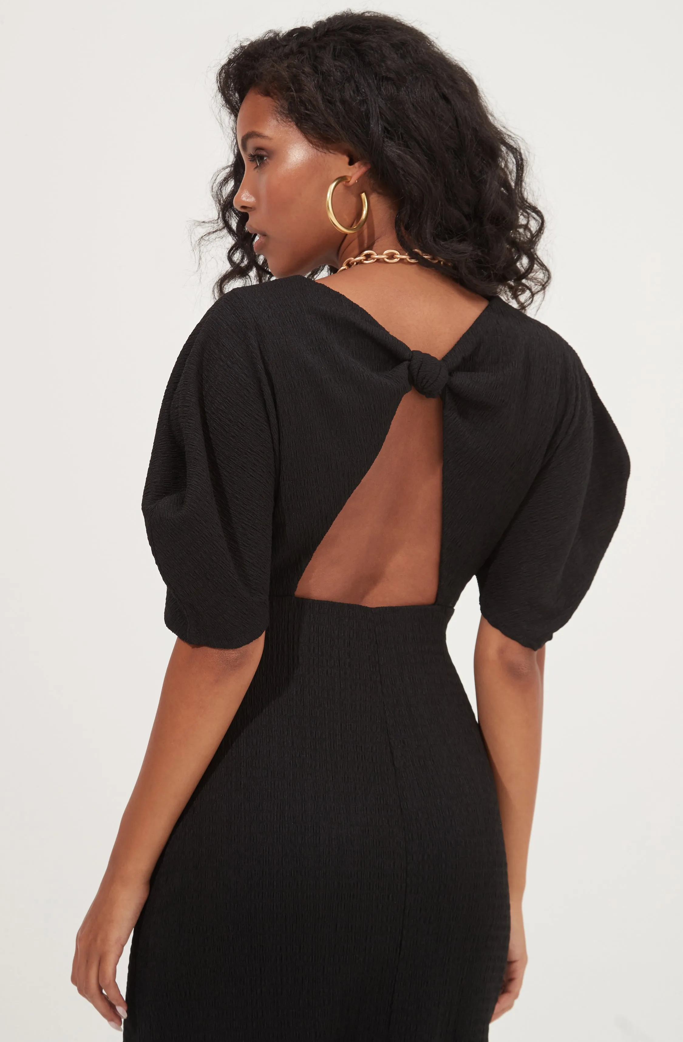 Normandie Cutout Puff Sleeve Midi Dress sold by Astr product image thumbnail 5