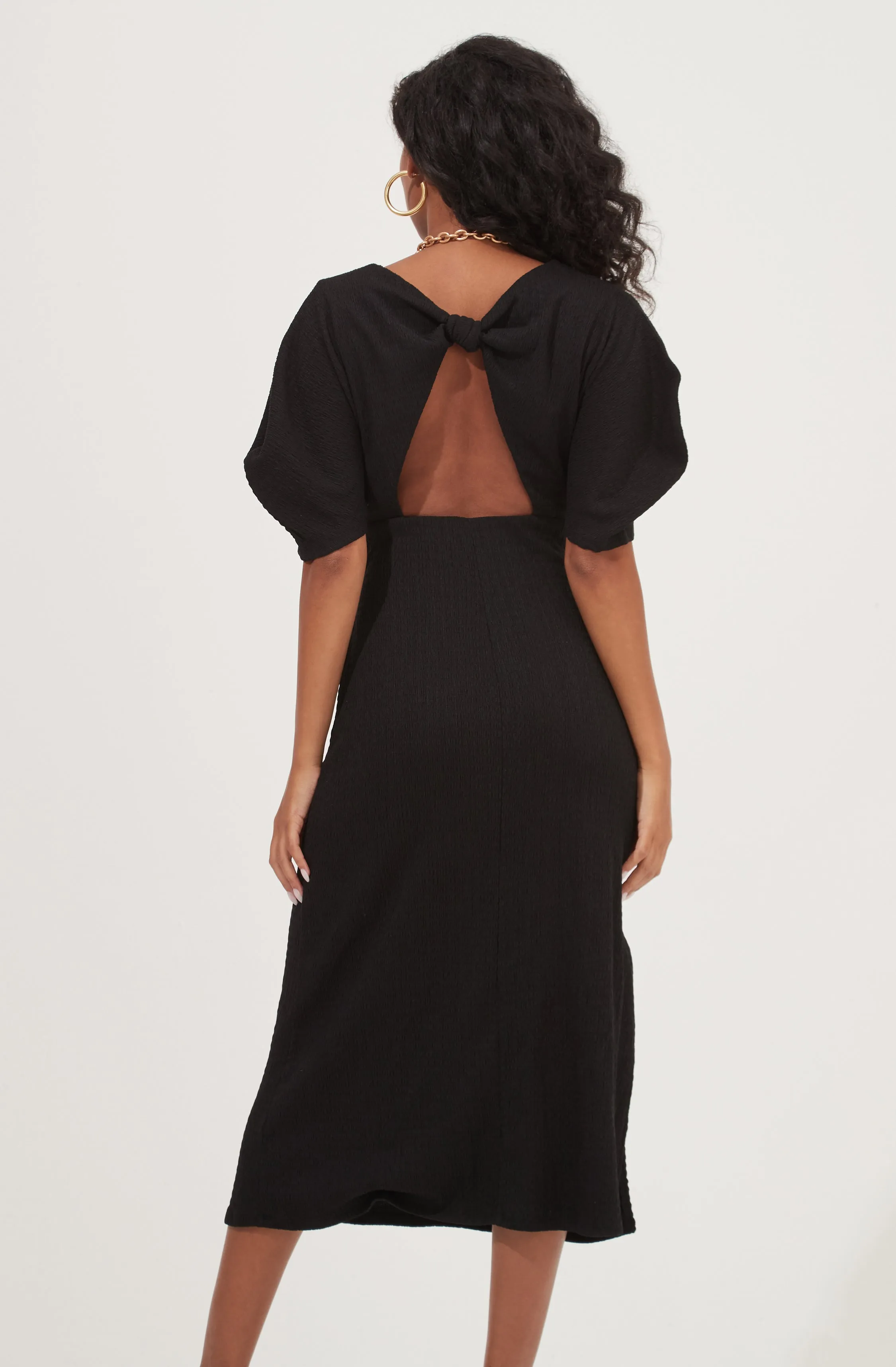 Normandie Cutout Puff Sleeve Midi Dress sold by Astr product image thumbnail 3