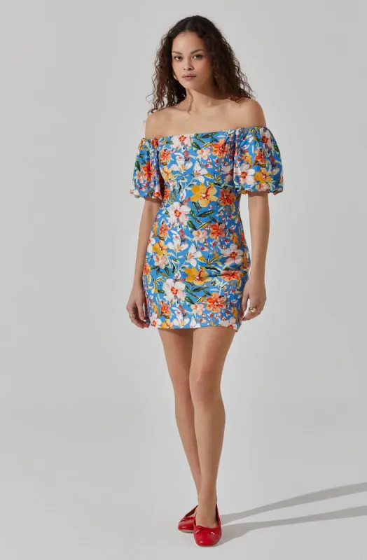 Off Shoulder Mini Dress sold by Astr