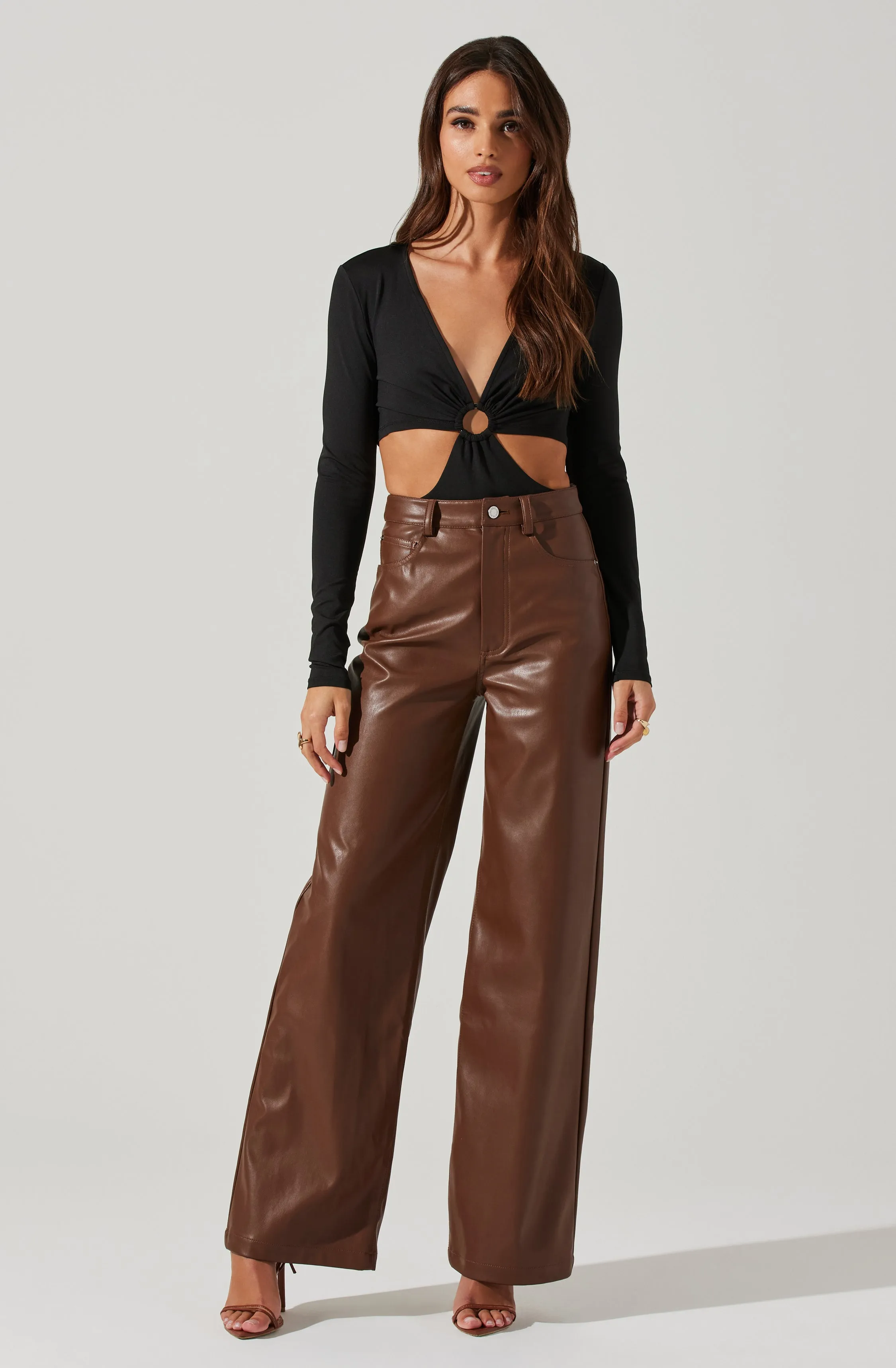 Kiara O-Ring Cutout Long Sleeve Bodysuit sold by Astr product image thumbnail 2