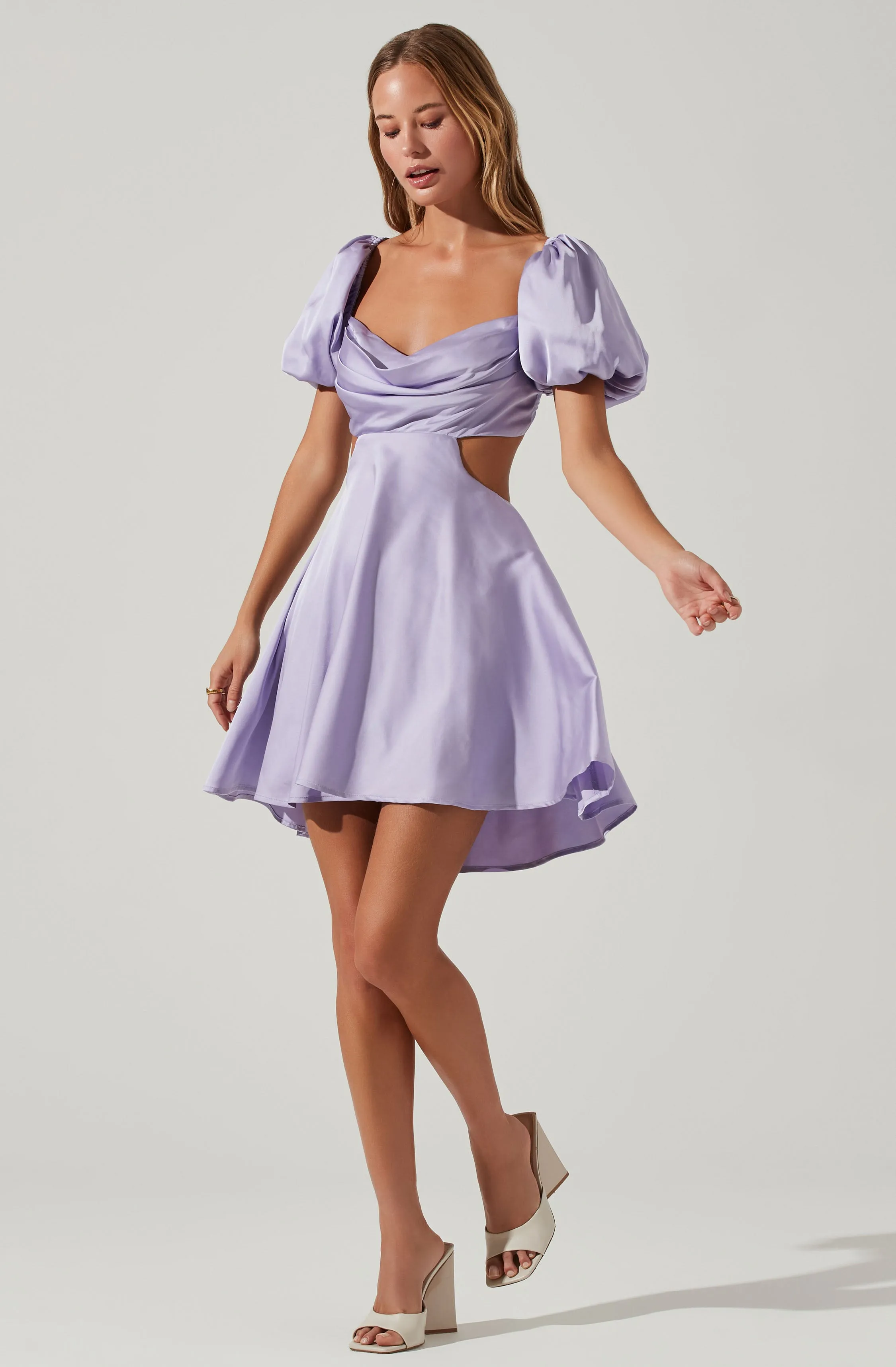 Clarita Cutout Puff Sleeve Mini Dress sold by Astr product image thumbnail 5