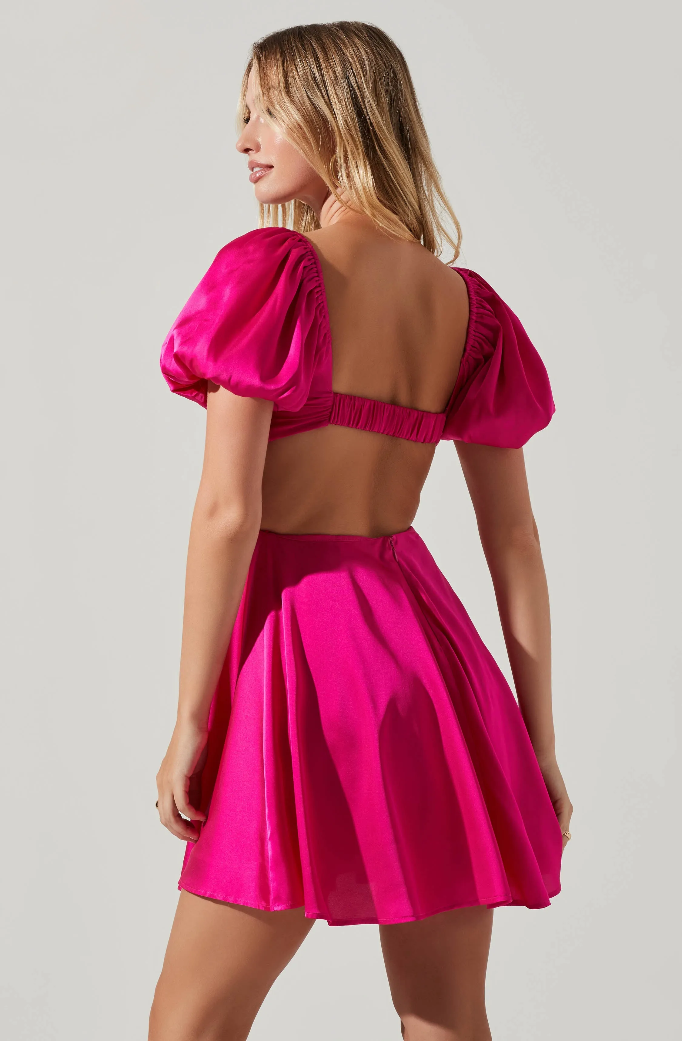 Clarita Cutout Puff Sleeve Mini Dress sold by Astr product image thumbnail 3