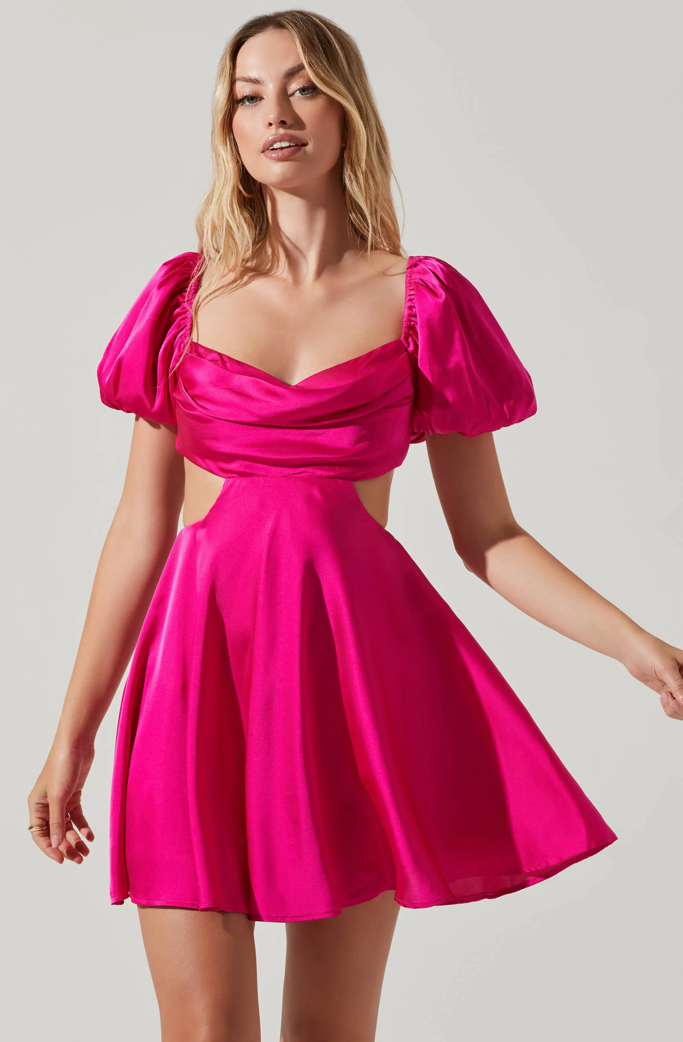 Clarita Cutout Puff Sleeve Mini Dress sold by Astr product image thumbnail 2