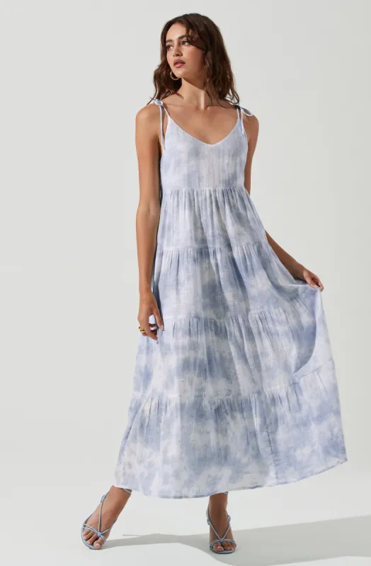 Paradise Tie Dye Midi Dress sold by Astr