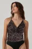 Sequin V Neck Bodysuit sold by Astr