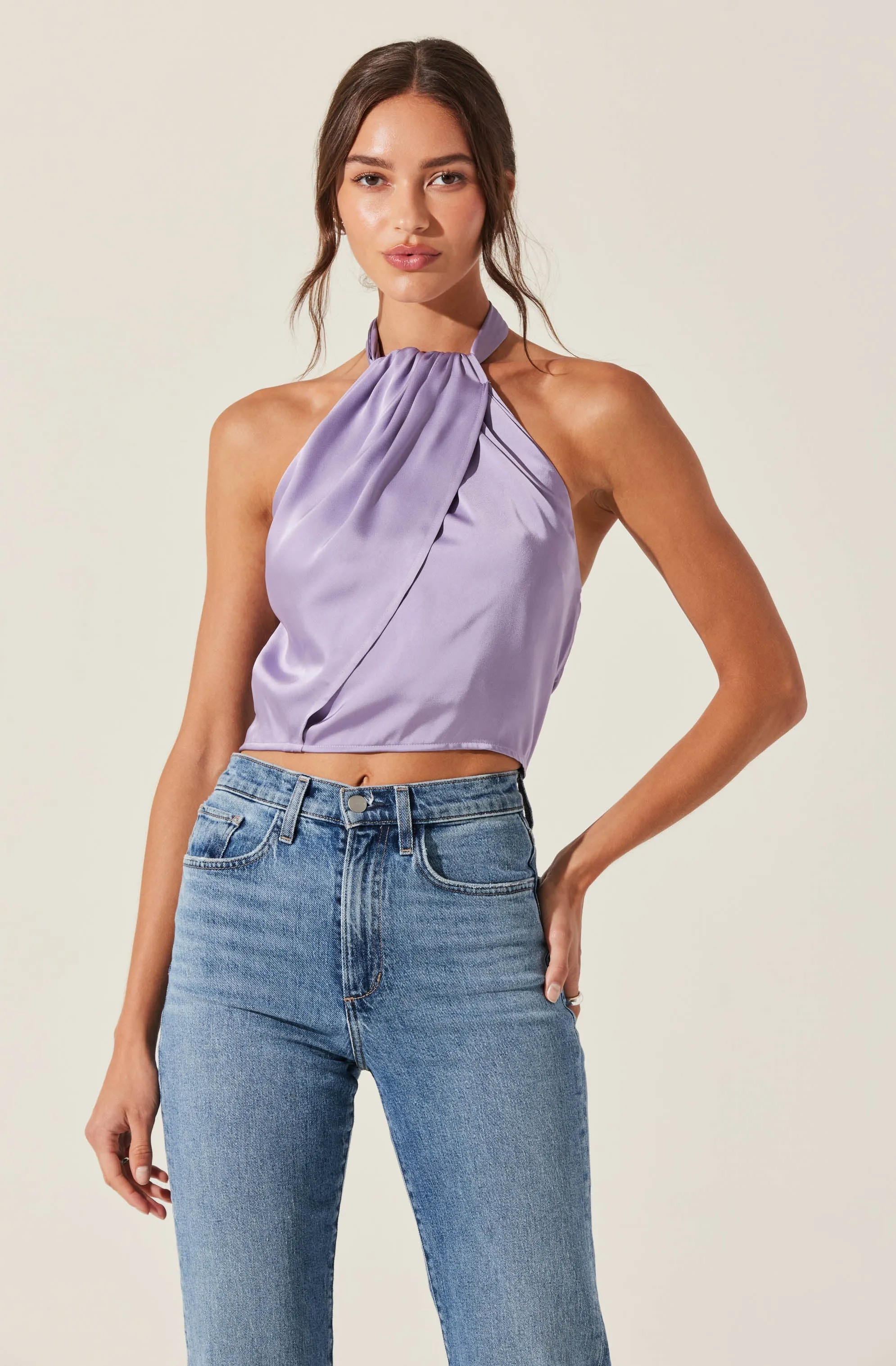 Draped Halter Neck Top sold by Astr product image thumbnail 3