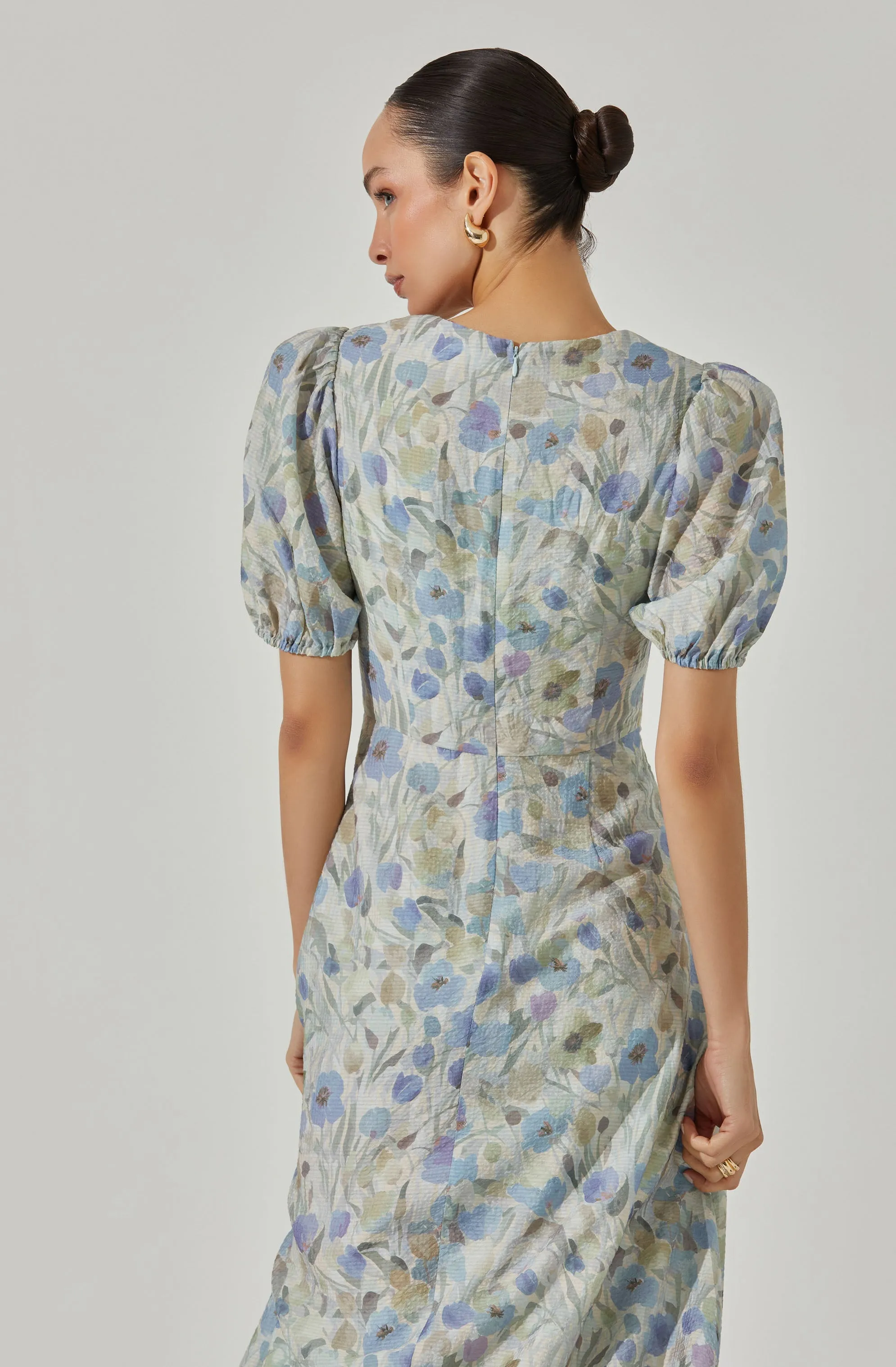 Sweetheart Puff Sleeve Midi Dress sold by Astr product image thumbnail 5