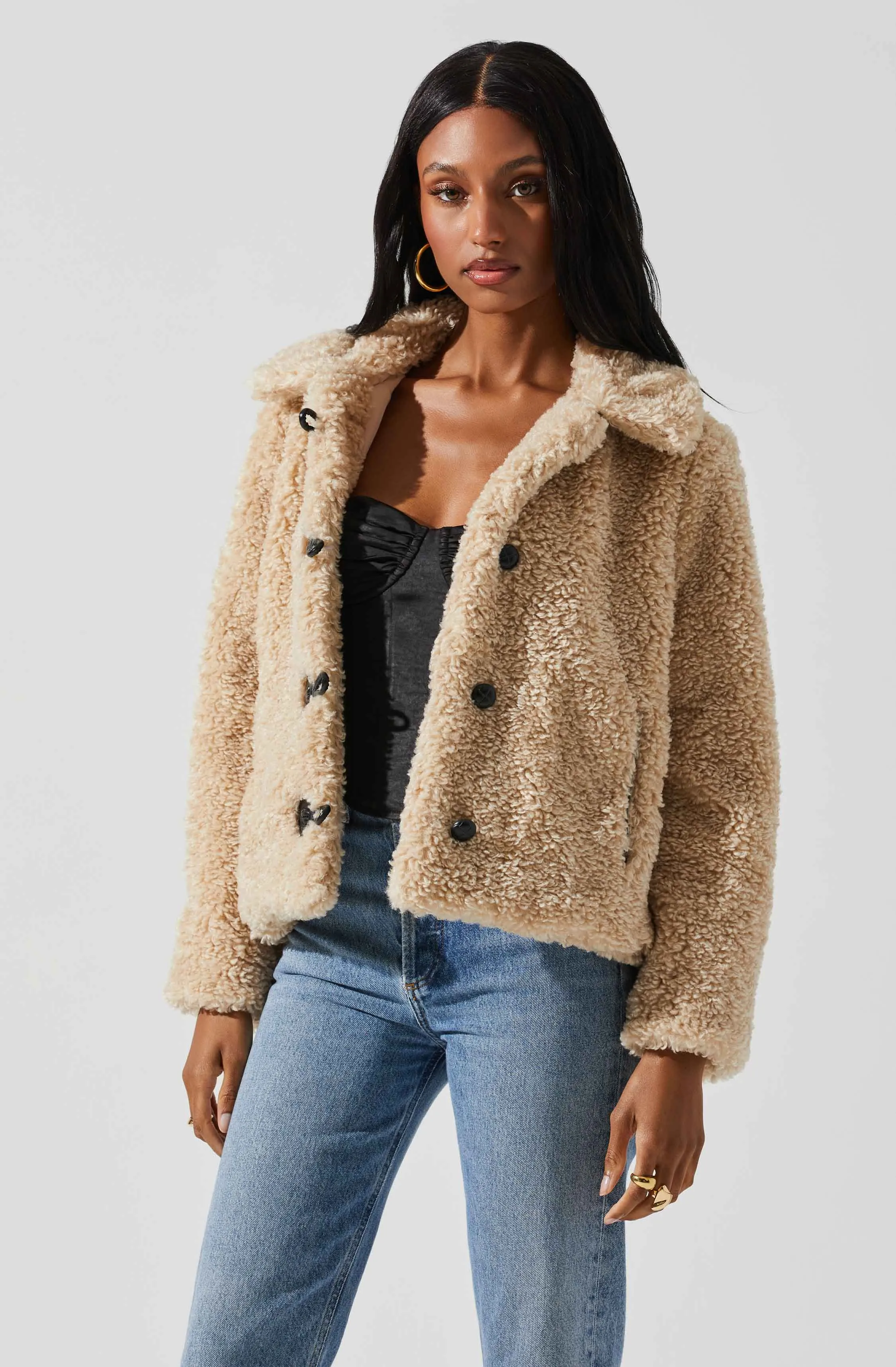 Miley Faux Sherpa Jacket sold by Astr product image thumbnail 3