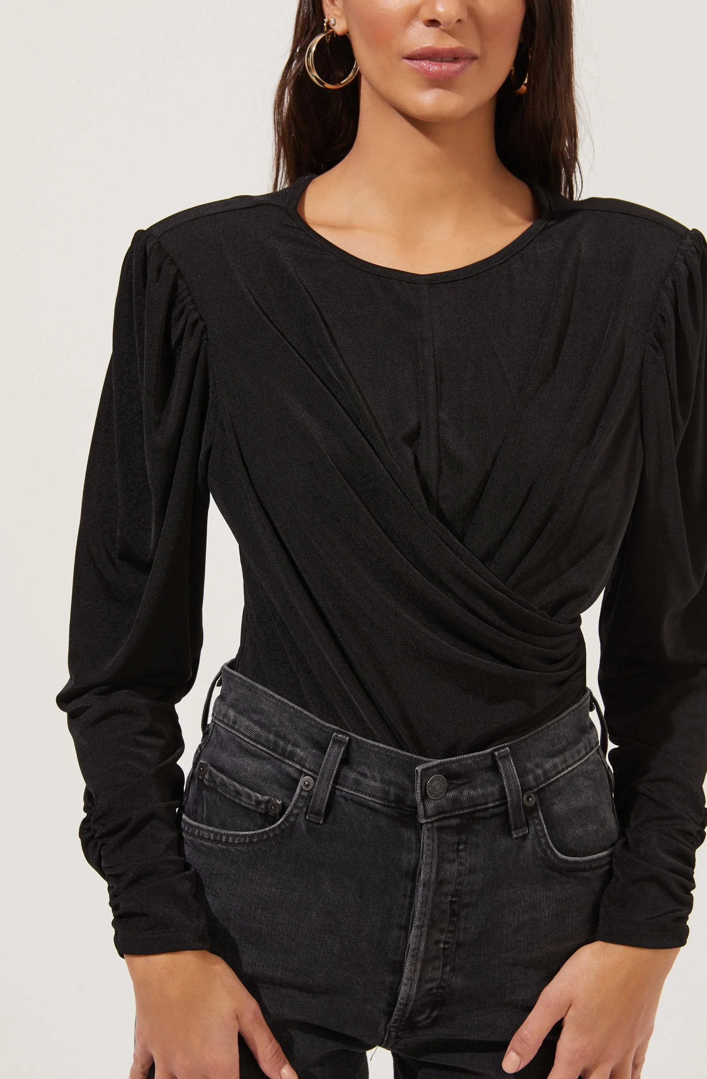 Beckinsale Draped Long Sleeve Bodysuit sold by Astr product image thumbnail 2