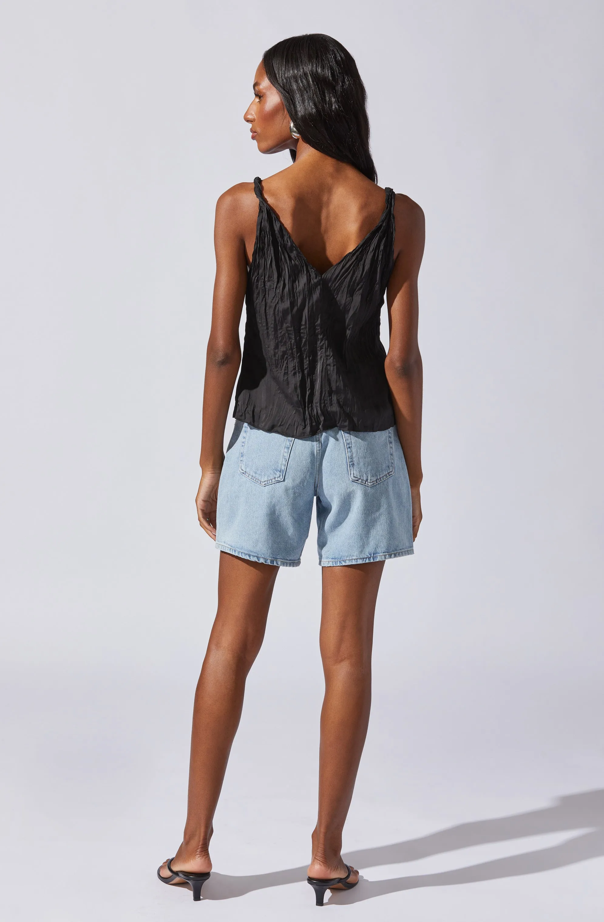 Plisse V-Neck Tank Top sold by Astr product image thumbnail 5