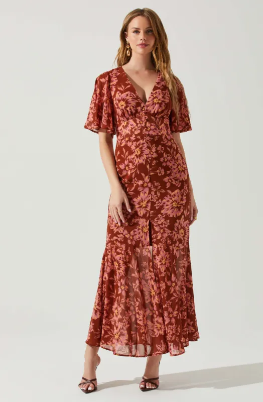 Kenzie Floral Maxi Dress sold by Astr