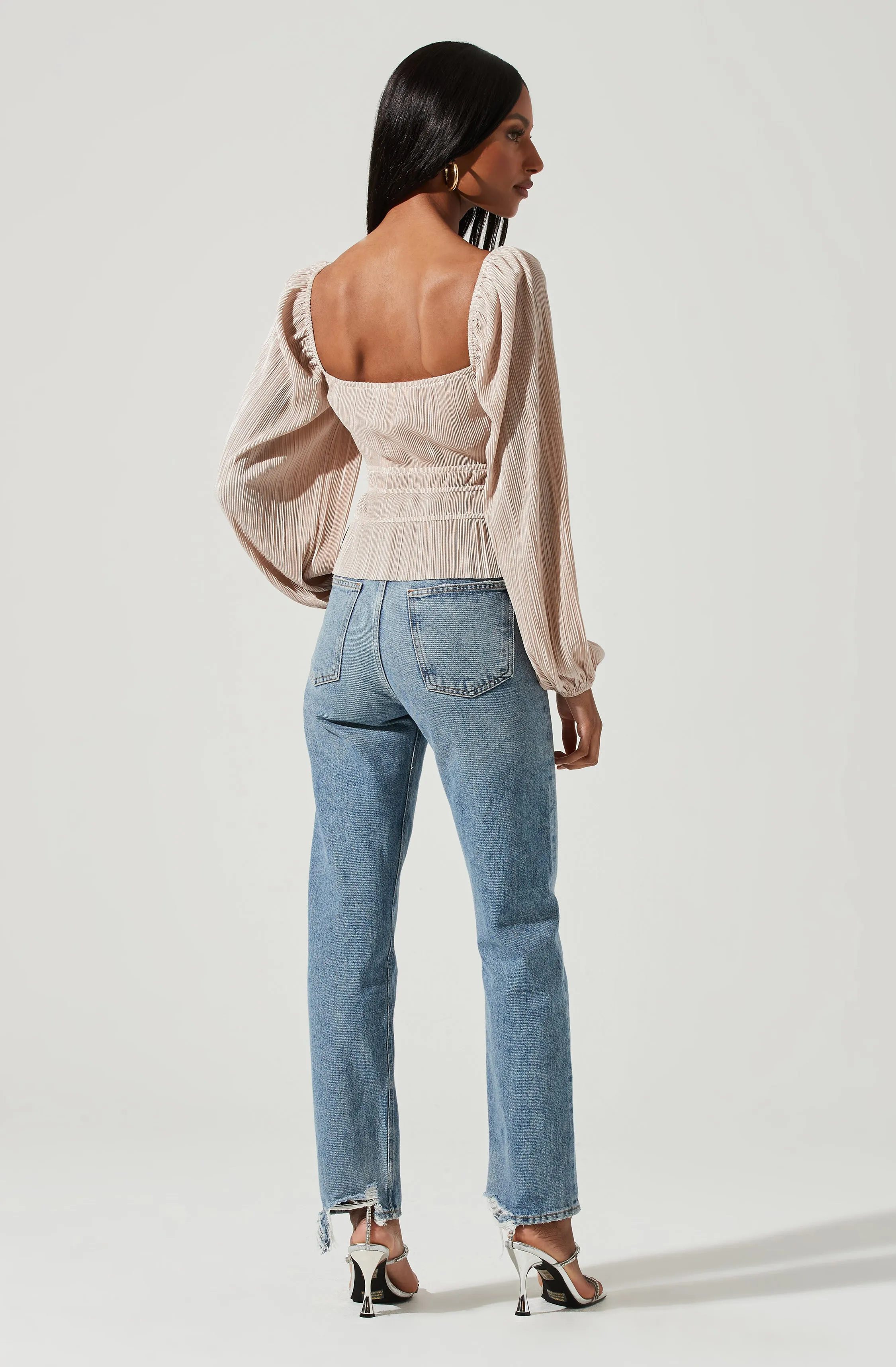 Ziva Plisse Long Sleeve Top sold by Astr product image thumbnail 5