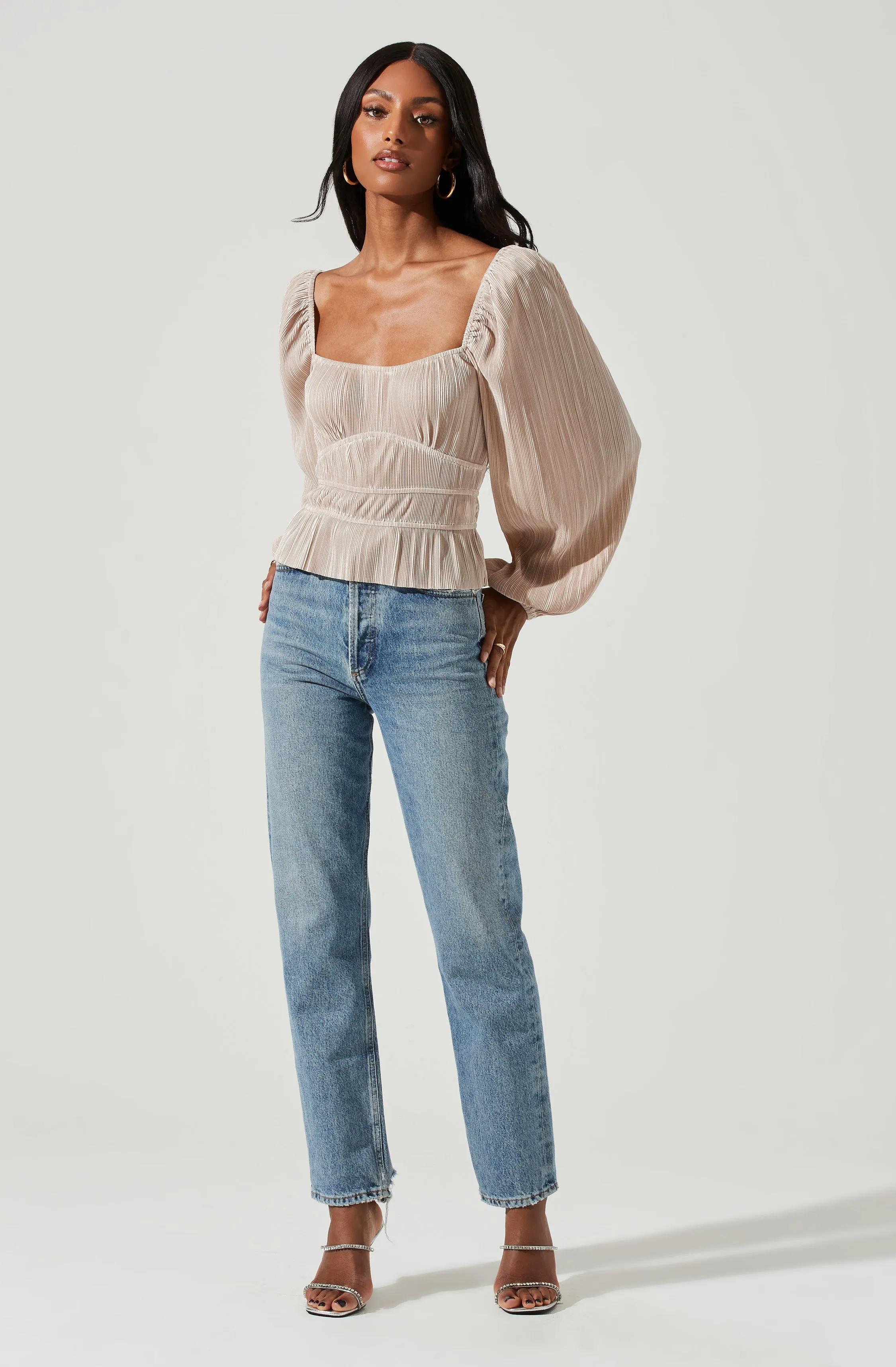 Ziva Plisse Long Sleeve Top sold by Astr product image thumbnail 4