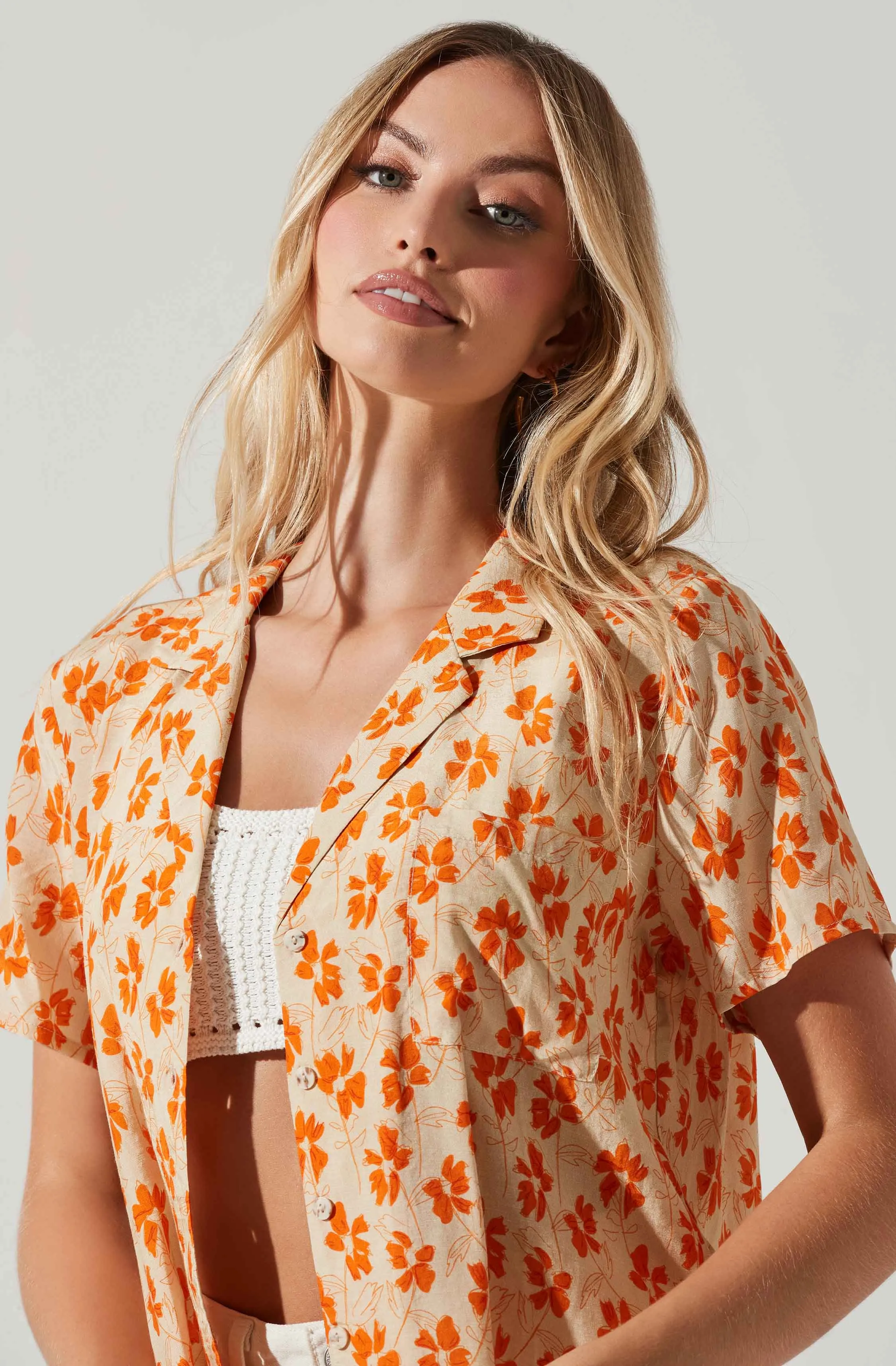 Tourist Floral Print Button Down Top sold by Astr product image thumbnail 4